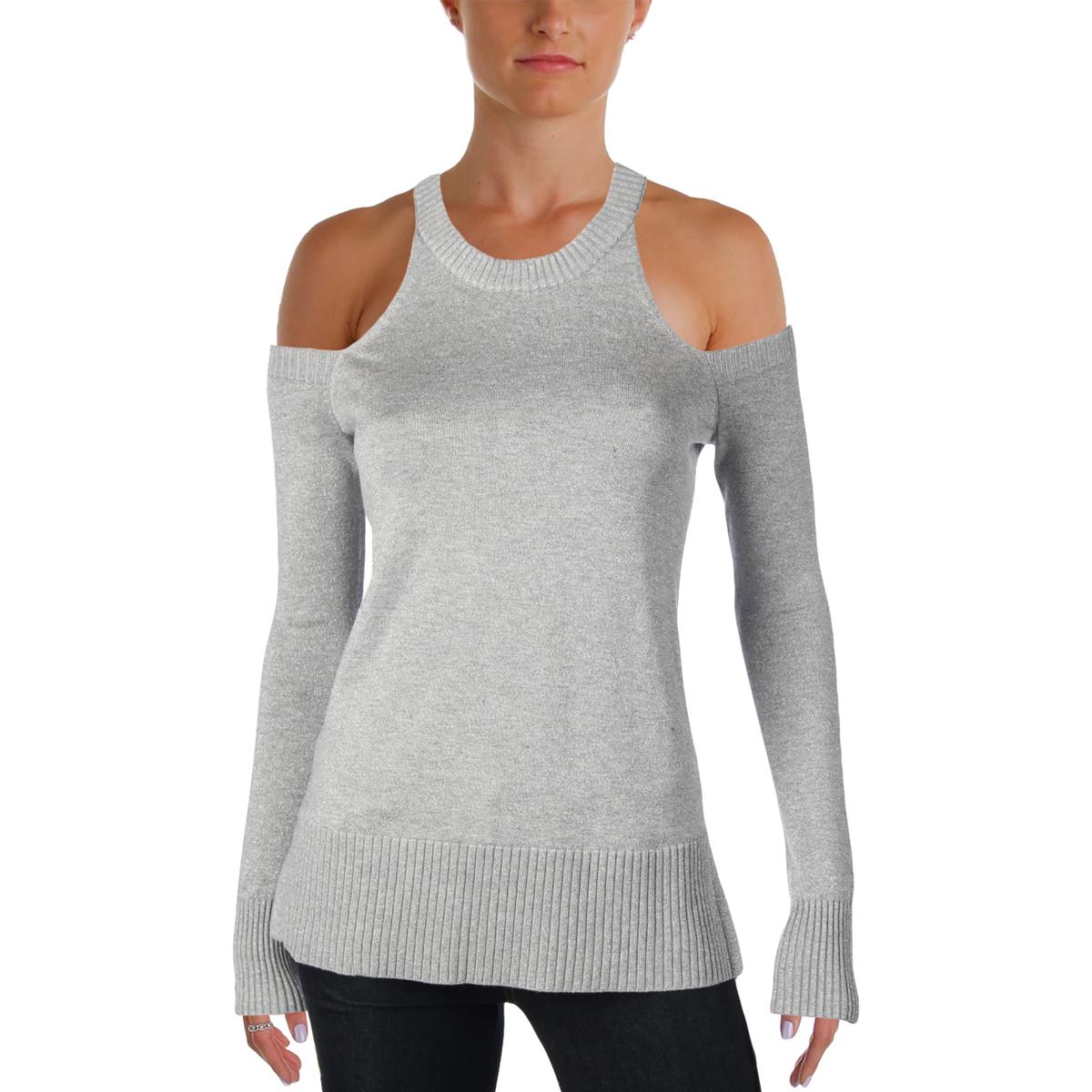 silver cold shoulder top