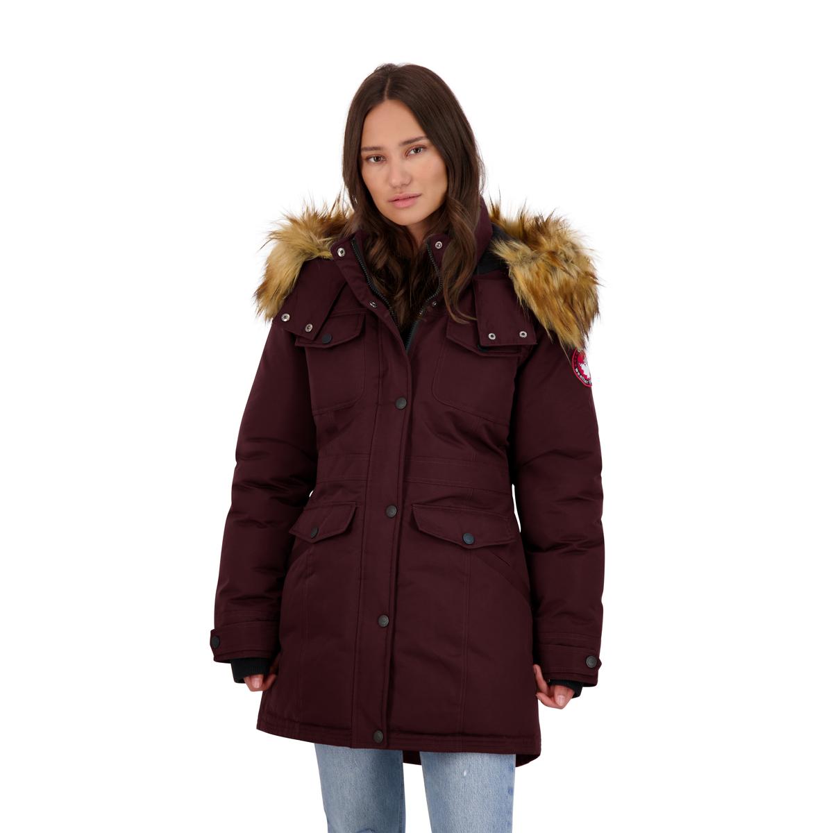 Canada Weather Gear Parka Coat for Women-Insulated Faux Fur Hooded ...