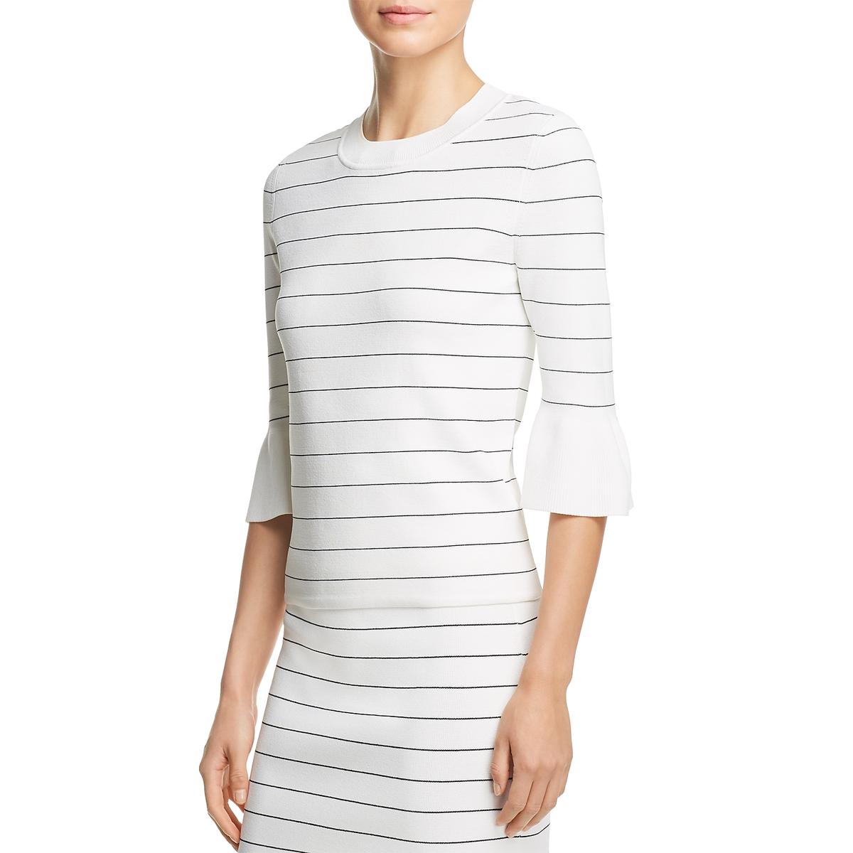 BOSS Hugo Boss Womens White Knit Striped Pullover Sweater Top XS BHFO 3837 728677779851 | eBay