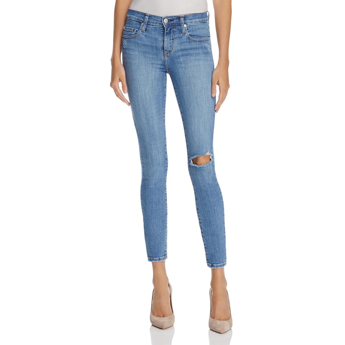 Nobody Womens Blue Destroyed Admire Wash Mid-Rise Skinny Jeans 30 BHFO 1920 9343377079936 | eBay