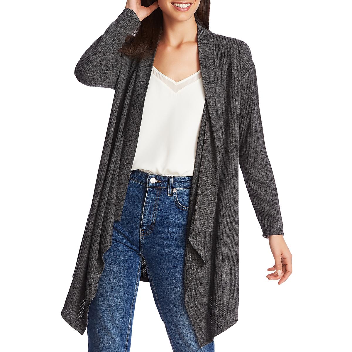 gray duster cardigan sweater