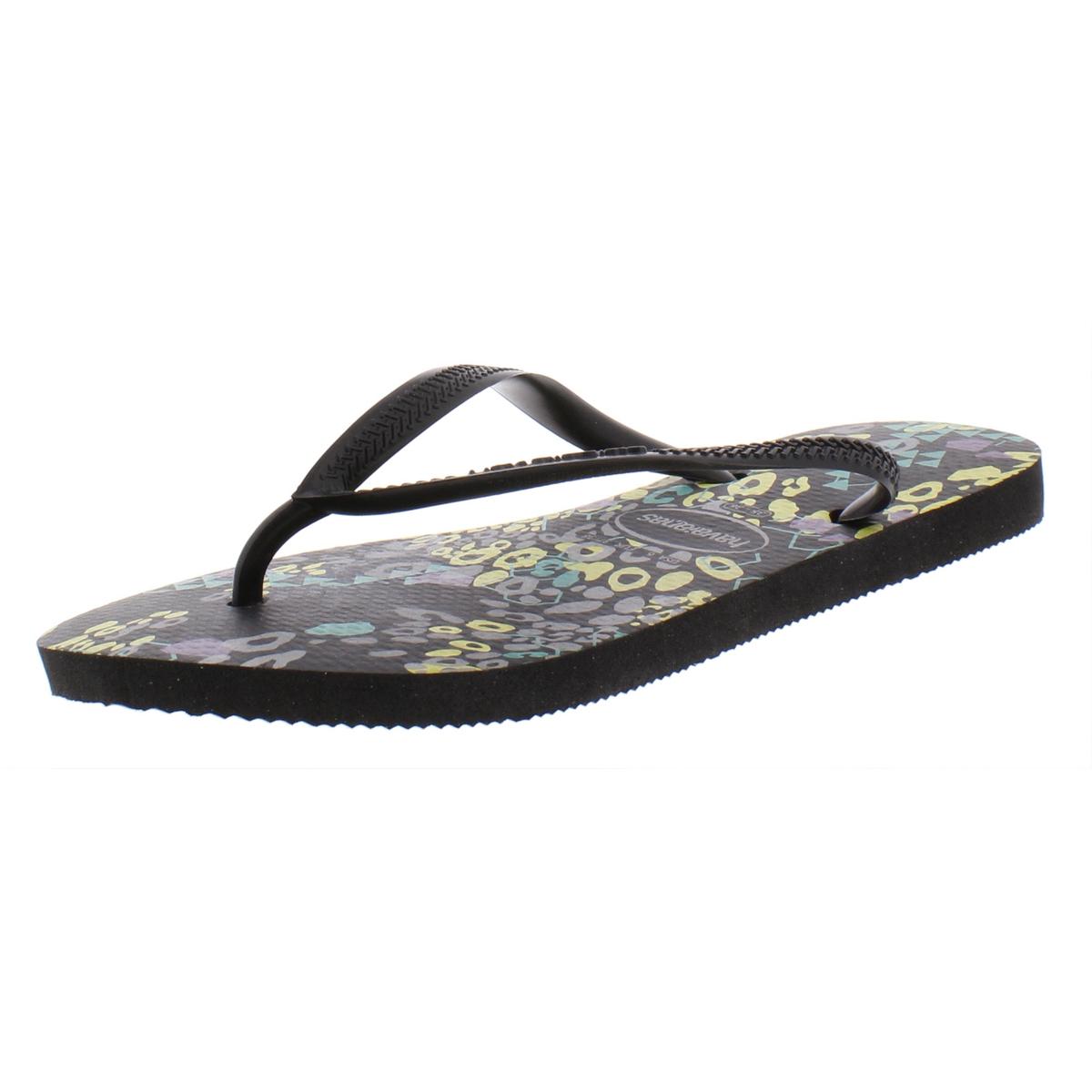 womens black thong flip flops