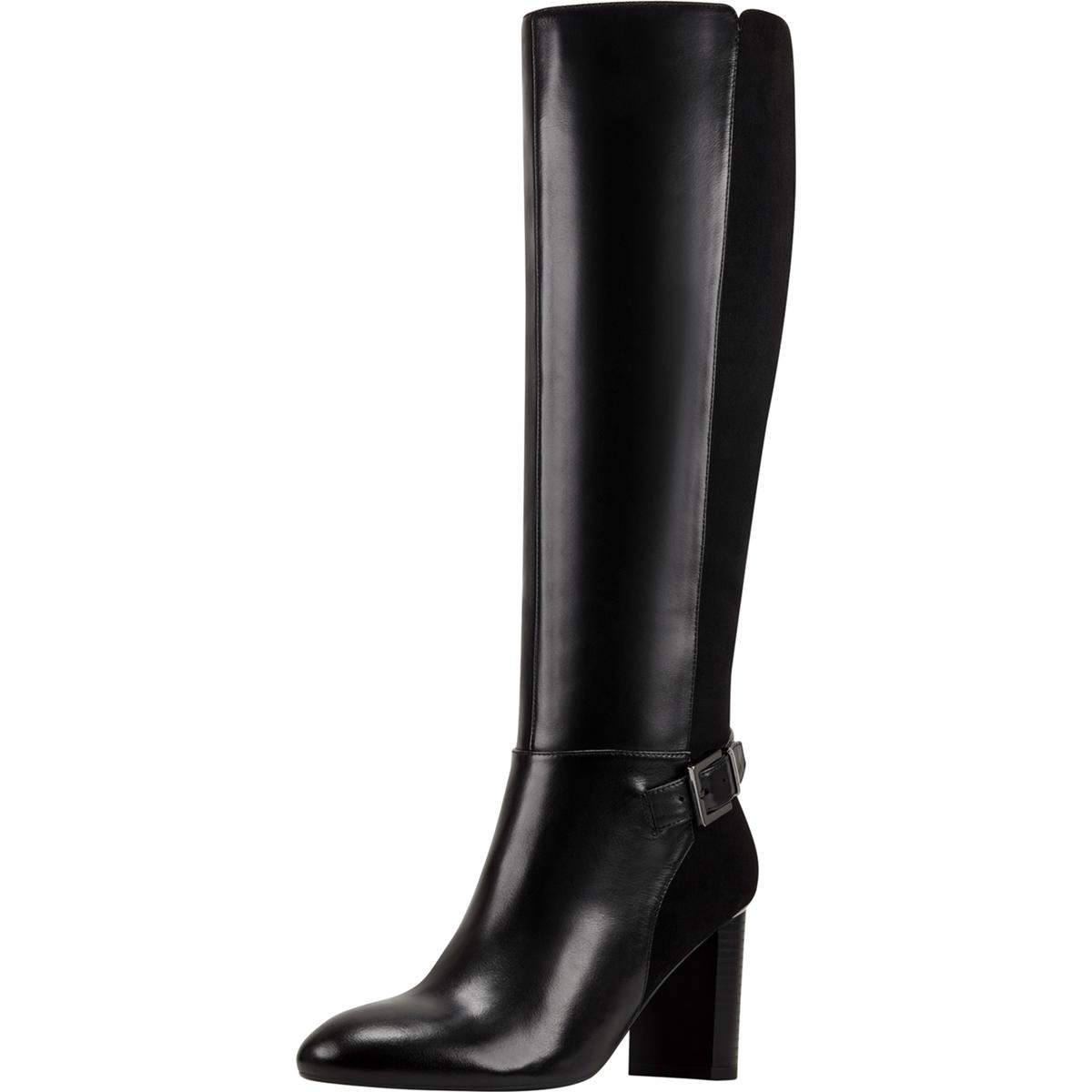 bandolino black leather riding boots