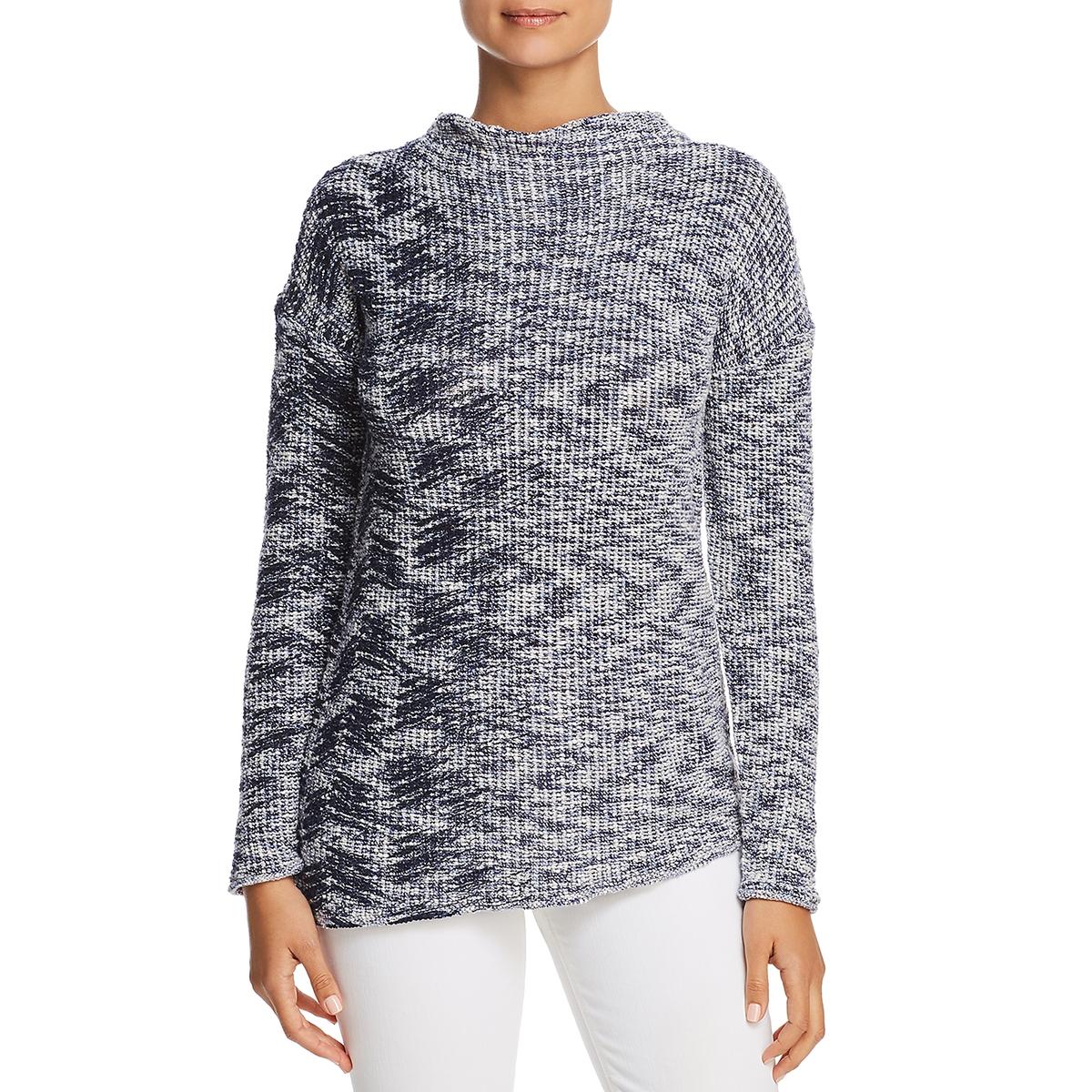 Nic + Zoe Womens Blue Asymmetric Pullover Sweater Top Petites PS BHFO ...