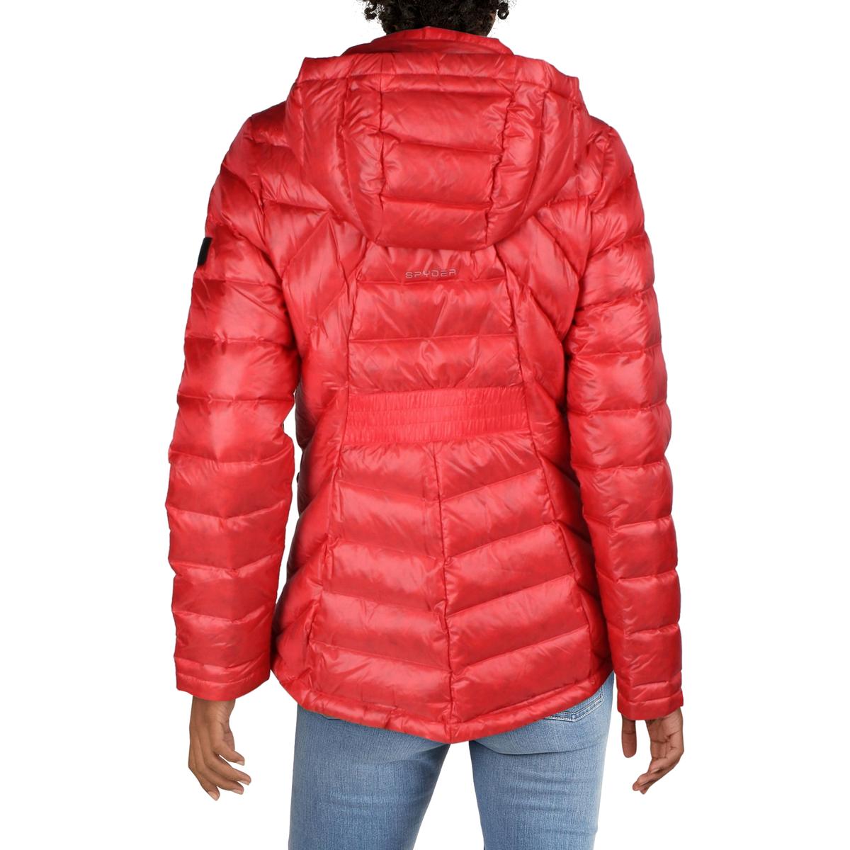 Spyder Womens Syrround Hoody Down Quilted Jacket Puffer Coat Outerwear ...