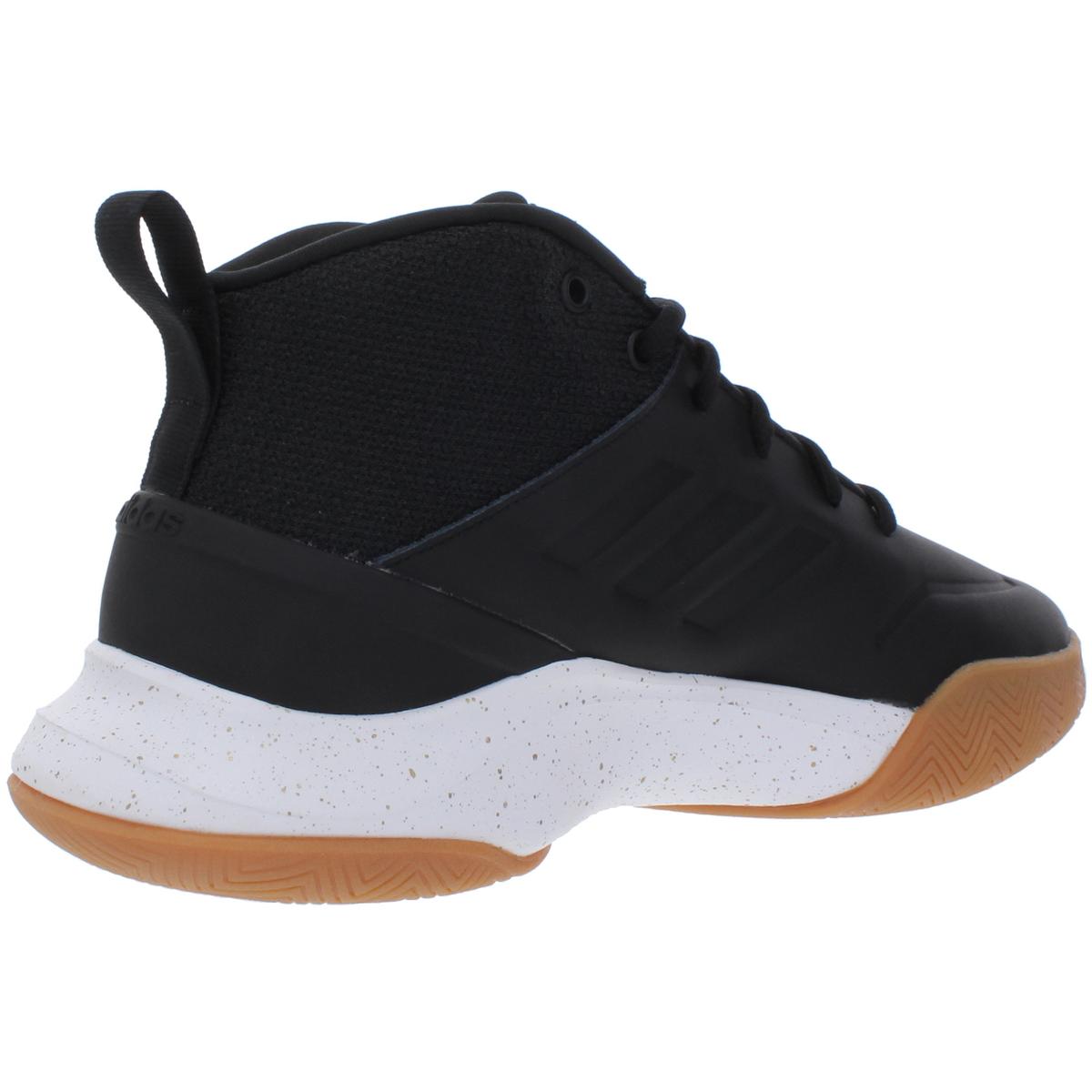 Adidas Mens Own The Game Black Mesh Basketball Shoes 7.5