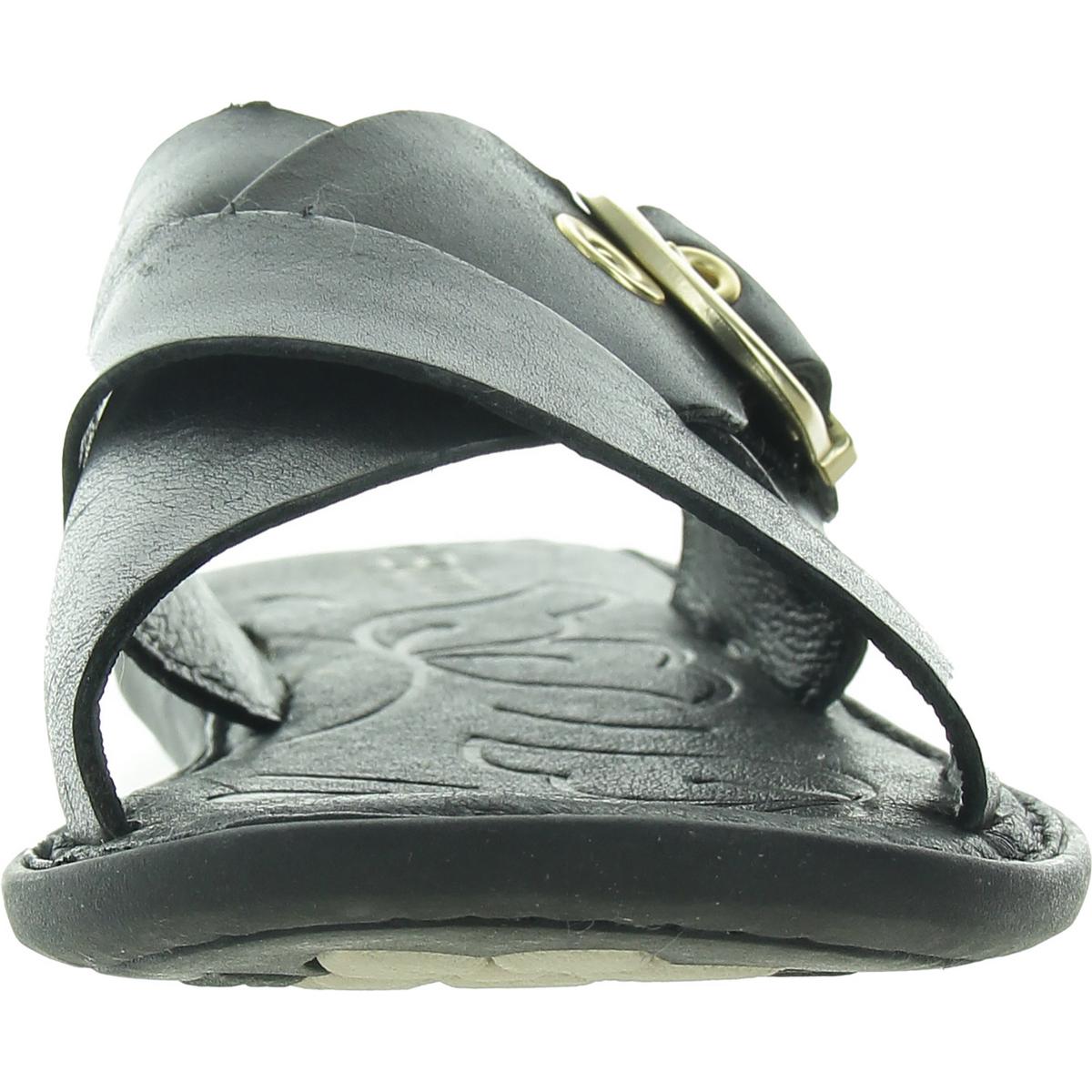 Born Womens Marina Buckle Leather Flatform Sandals BHFO 7310 - Picture 5 of 12