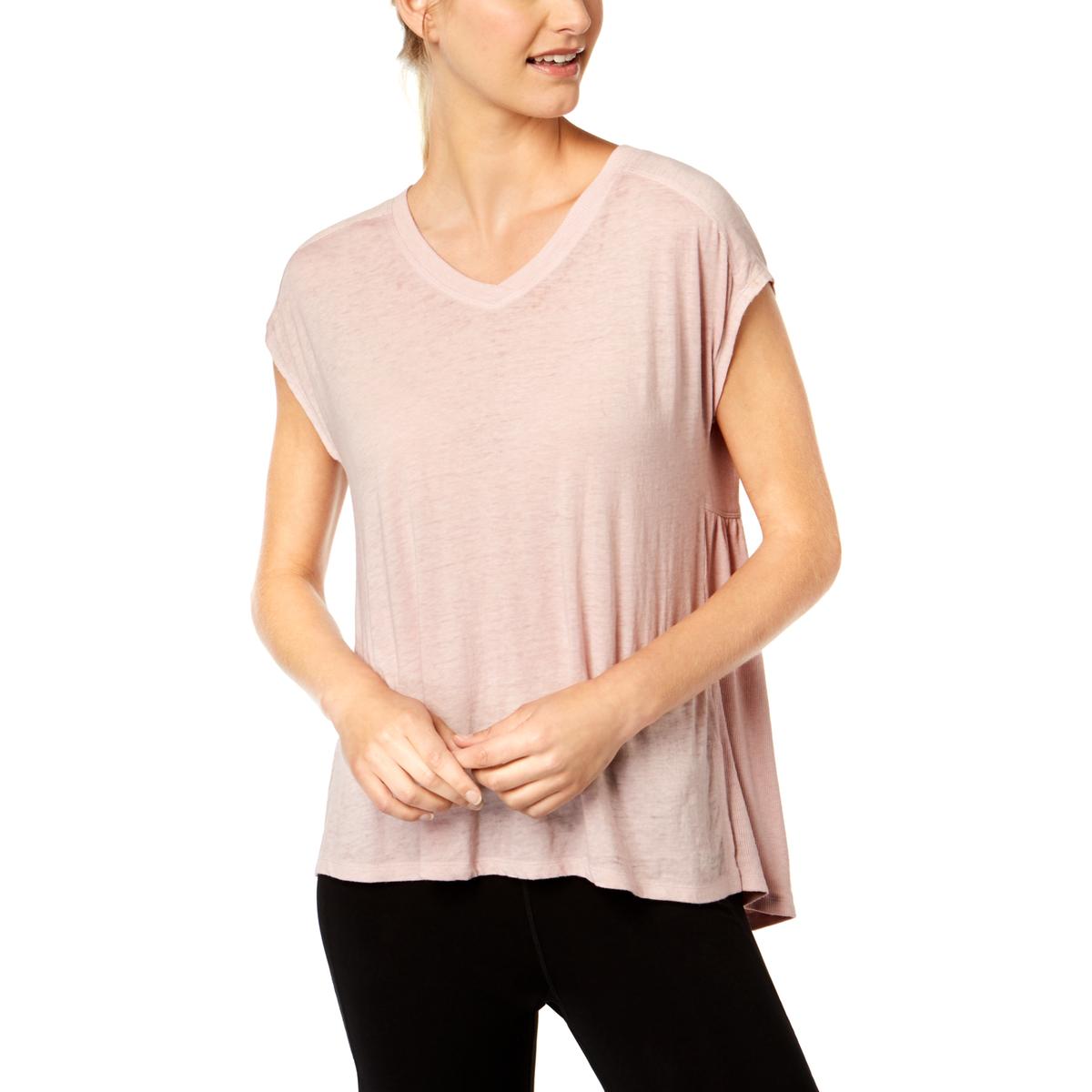 Calvin Klein Performance Womens Pink V-Neck Active Wear T-Shirt Top XS ...