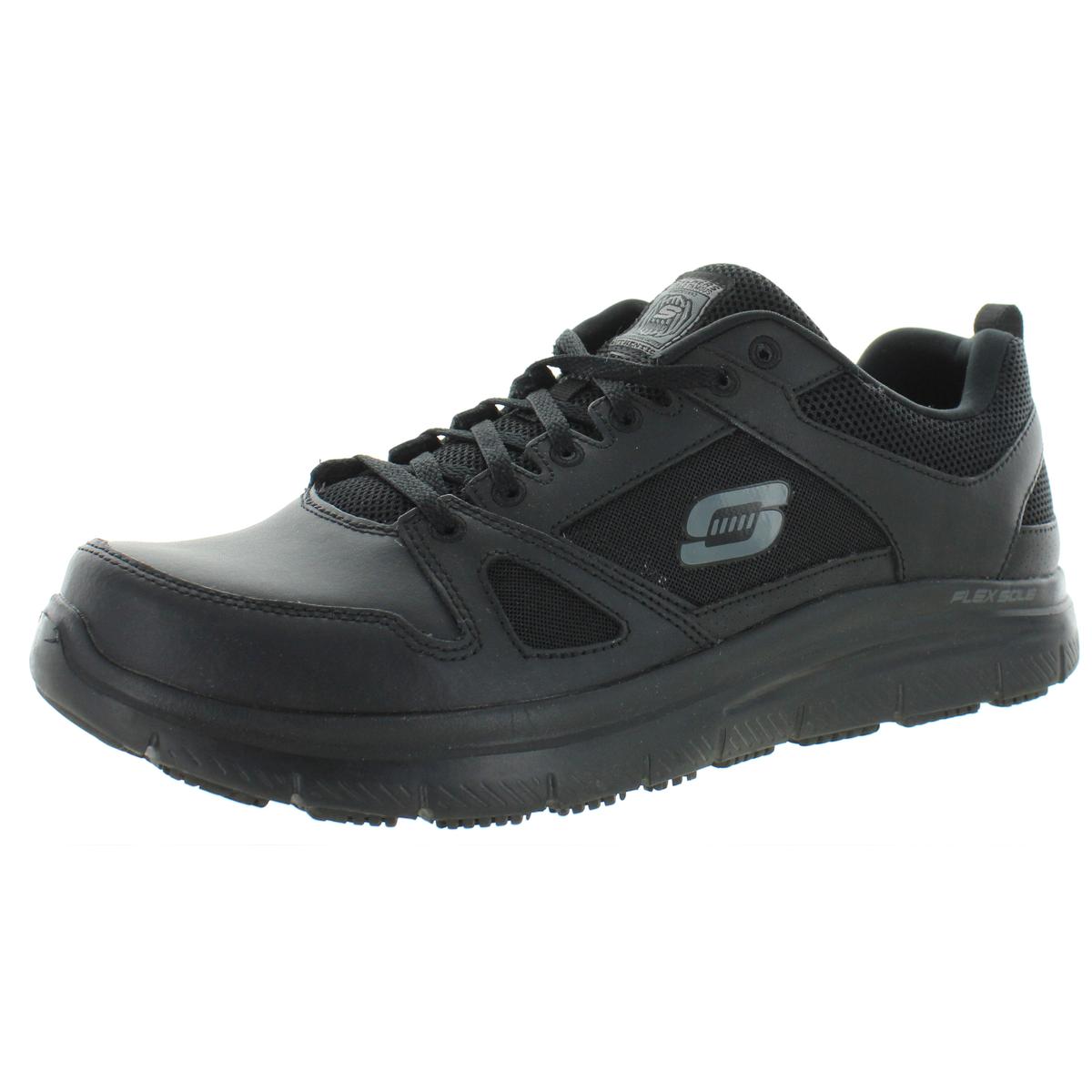 Skechers Mens Flex Advantage Black Work Shoes 11.5 Extra Wide (EE) BHFO 8670 | eBay