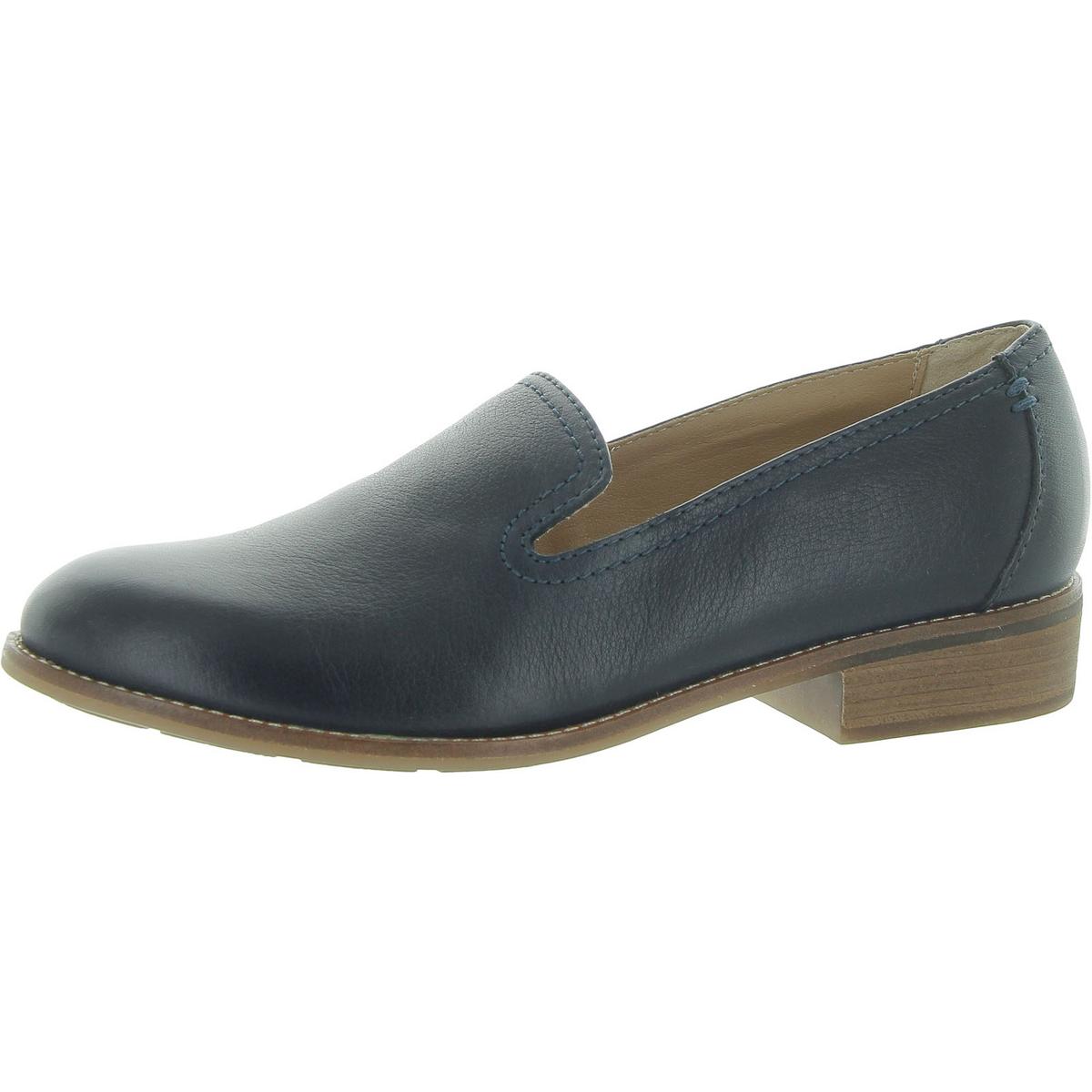 Женские мокасины-слипоны Earth Womens Edna из синей кожи шириной 9 см (C, D, W) BHFO 9771