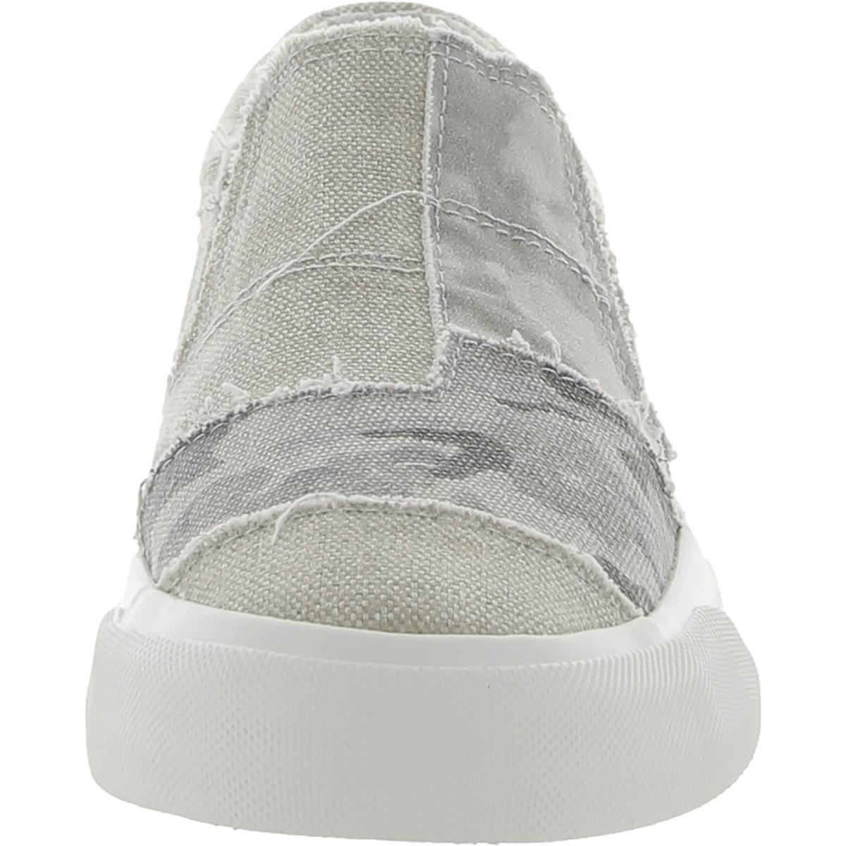 Blowfish Womens Maddox Gray Slip On Sneakers Shoes 6.5 Medium (B,M