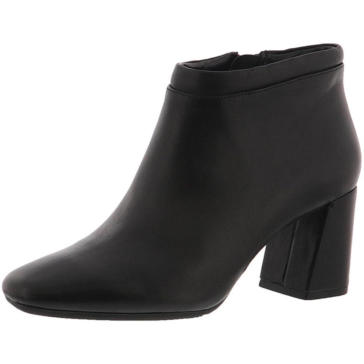 Aerosoles Womens Black Leather Dressy Ankle Boots Shoes 7 Medium (B,M ...