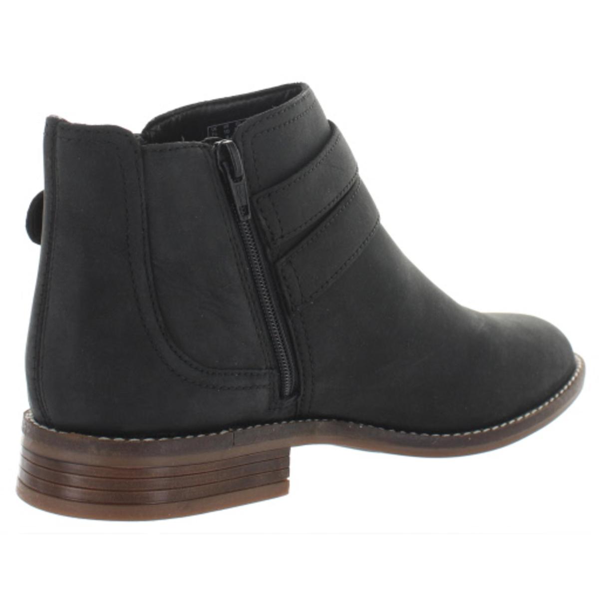 clarks womens camzin step booties stacked heel