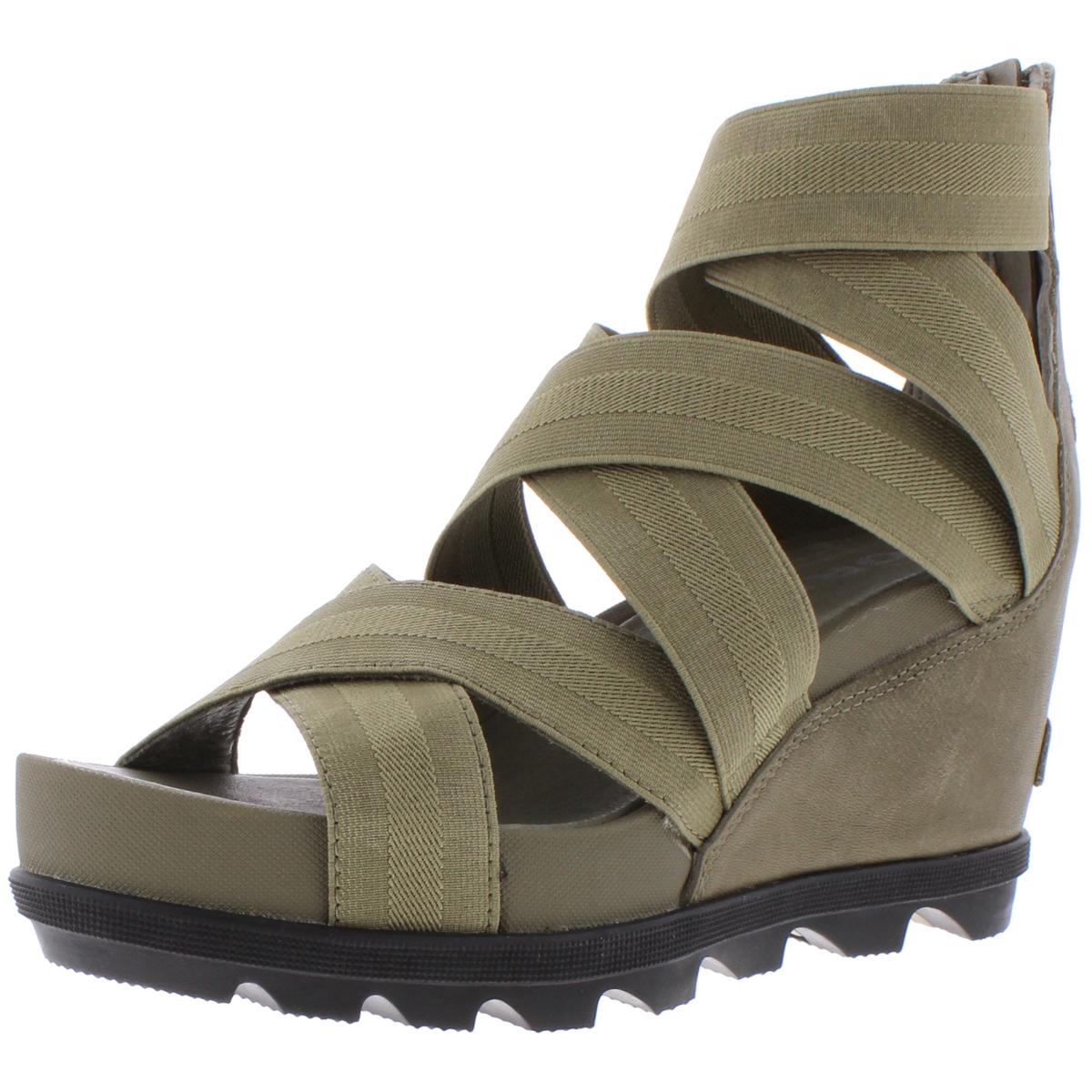 sorel plaid wedge heels