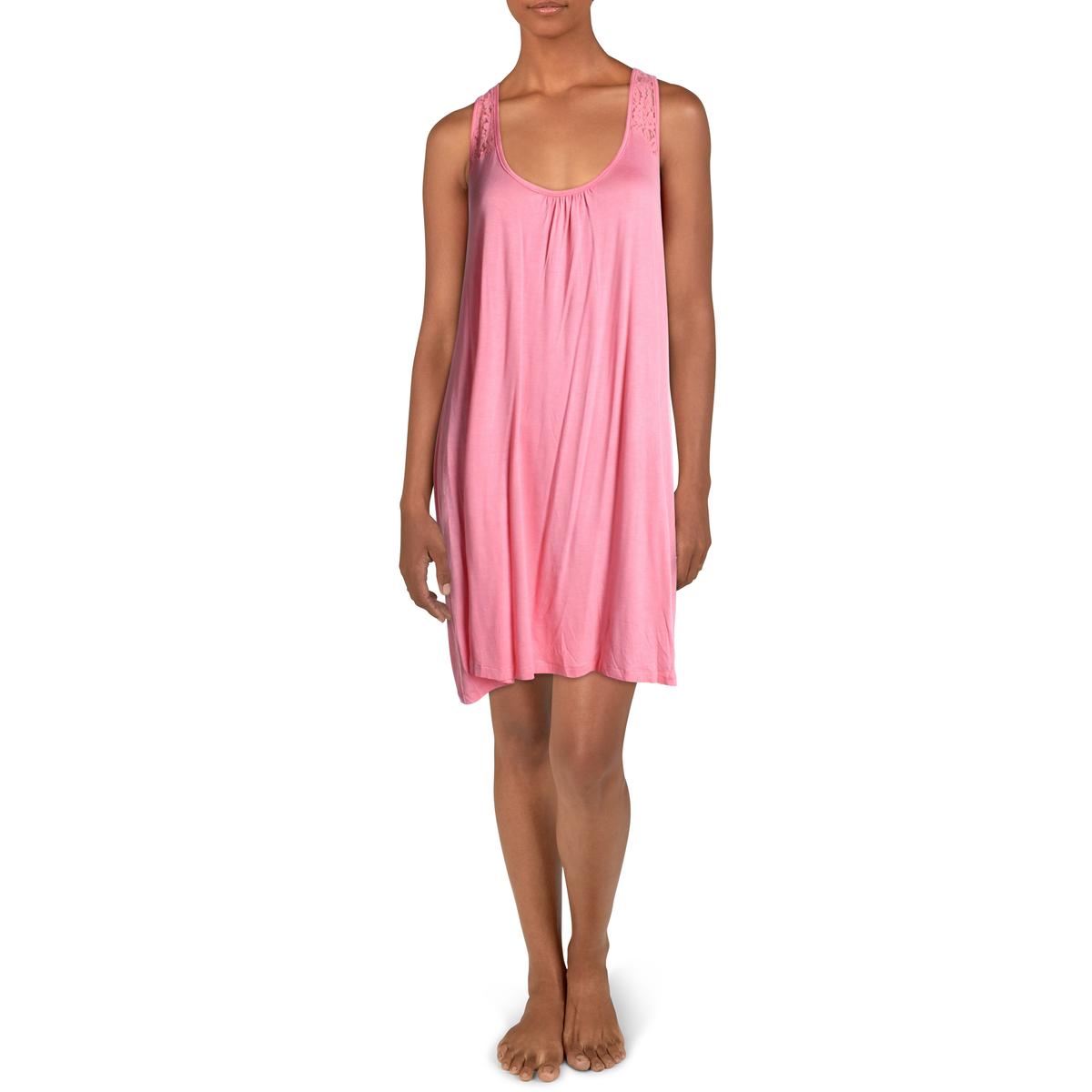 Tahari Womens Pink Comfy Sleepwear Nightwear Chemise Loungewear L BHFO