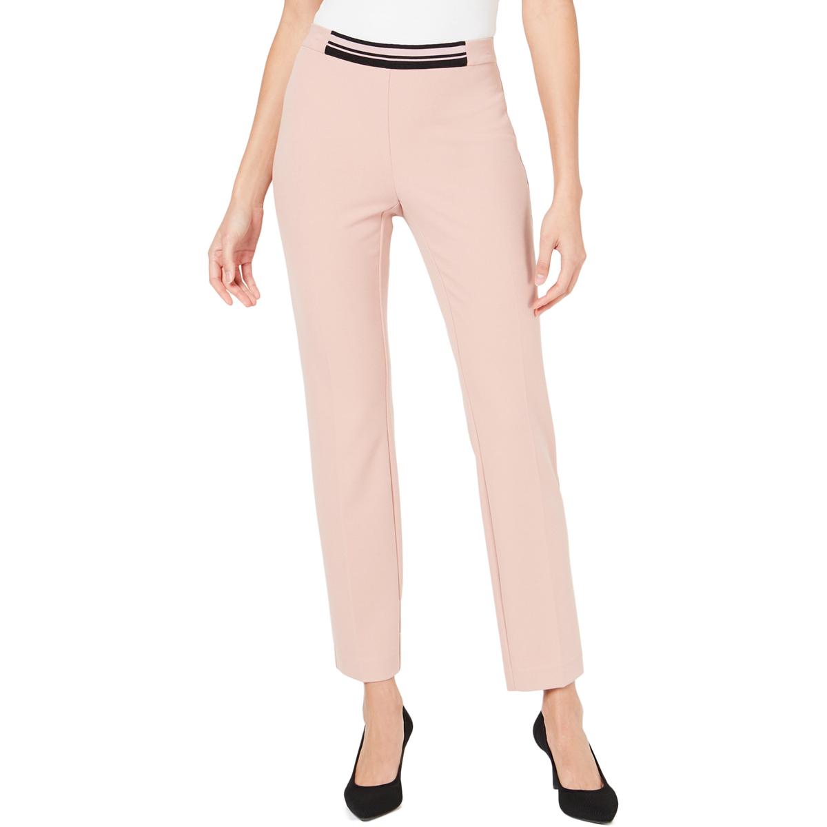 pink satin wide leg trousers