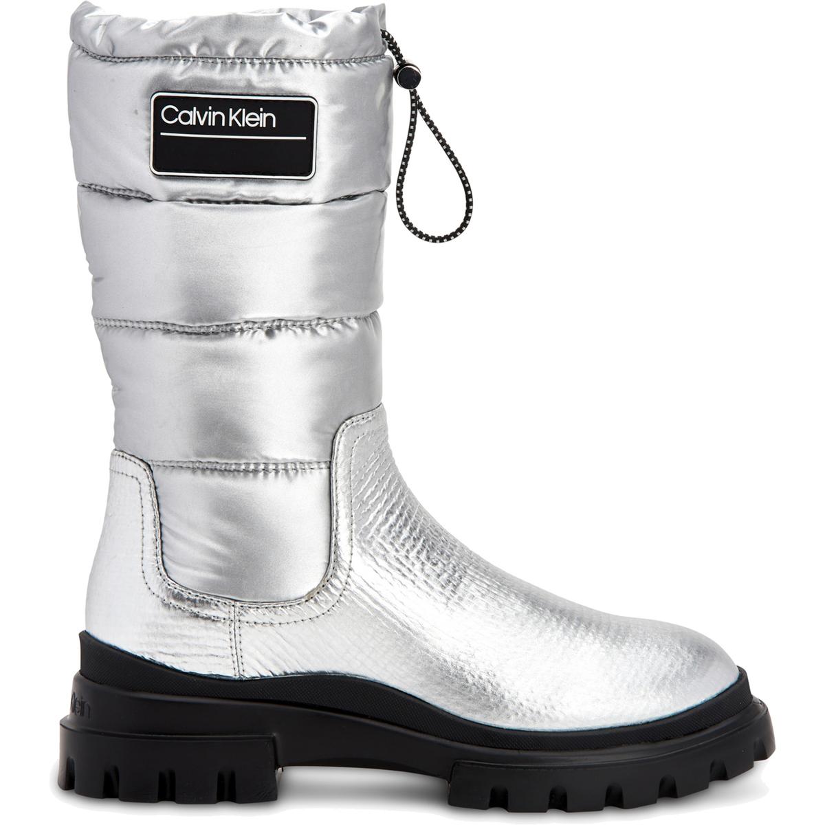 silver snow boots women