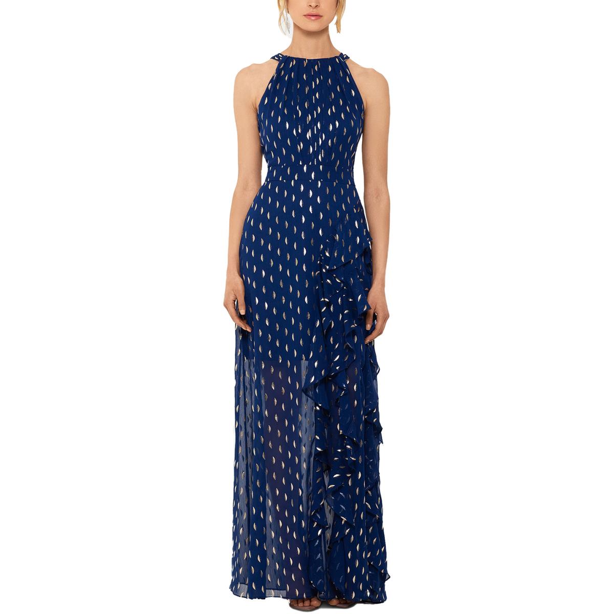 betsy and adam ruffle back gown