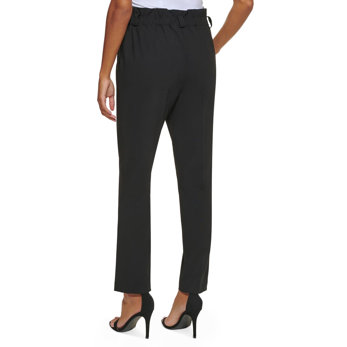 DKNY Womens Black High Rise Office Workwear High-Waist Pants 12 BHFO 0221