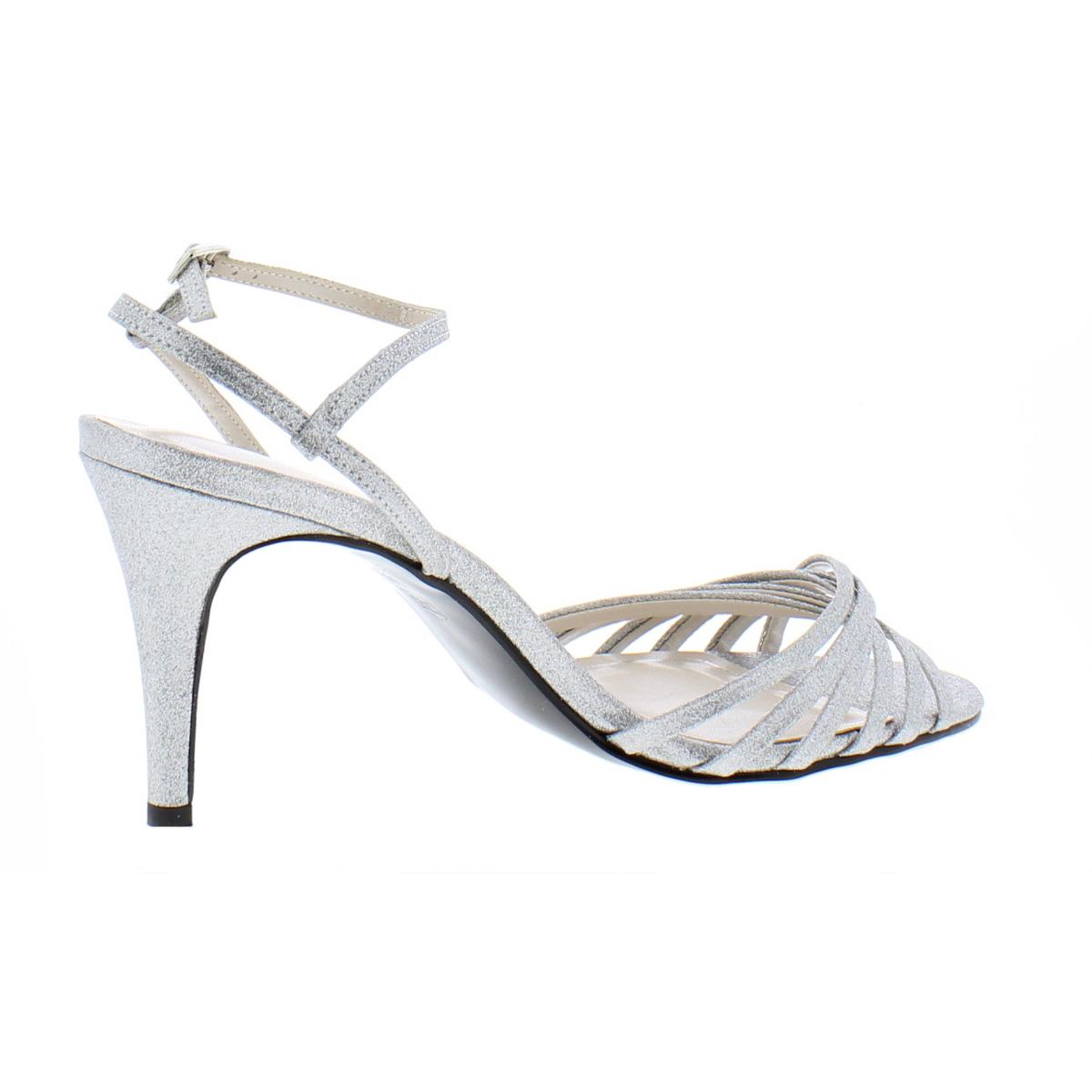 caparros silver evening shoes