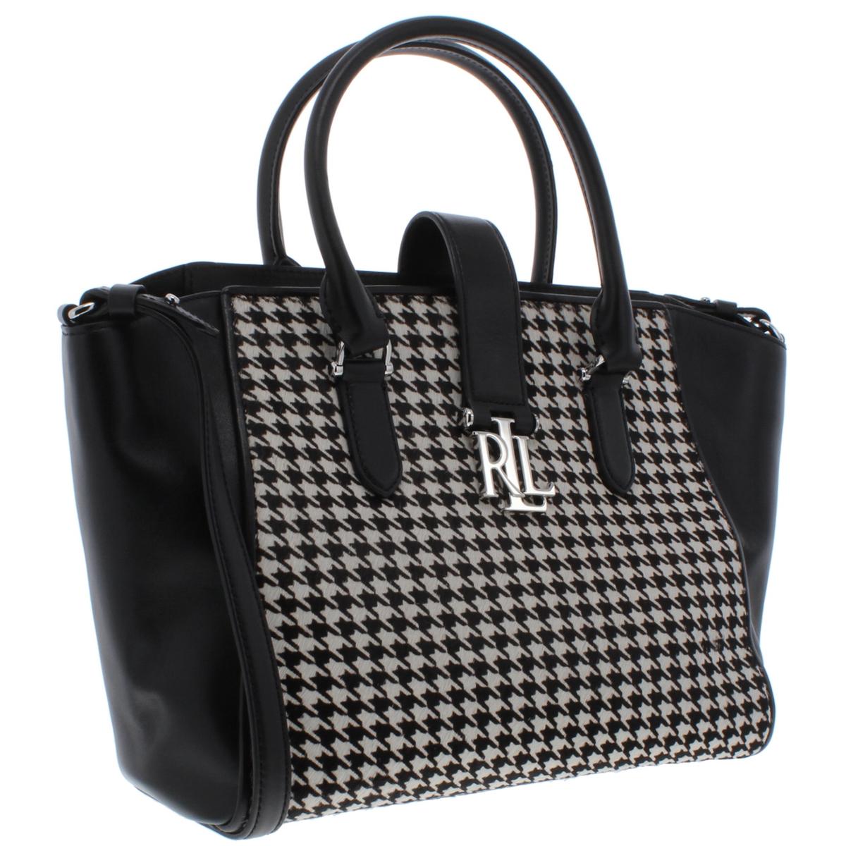Lauren Ralph Lauren Womens Bethany Black Satchel Handbag Purse Medium ...