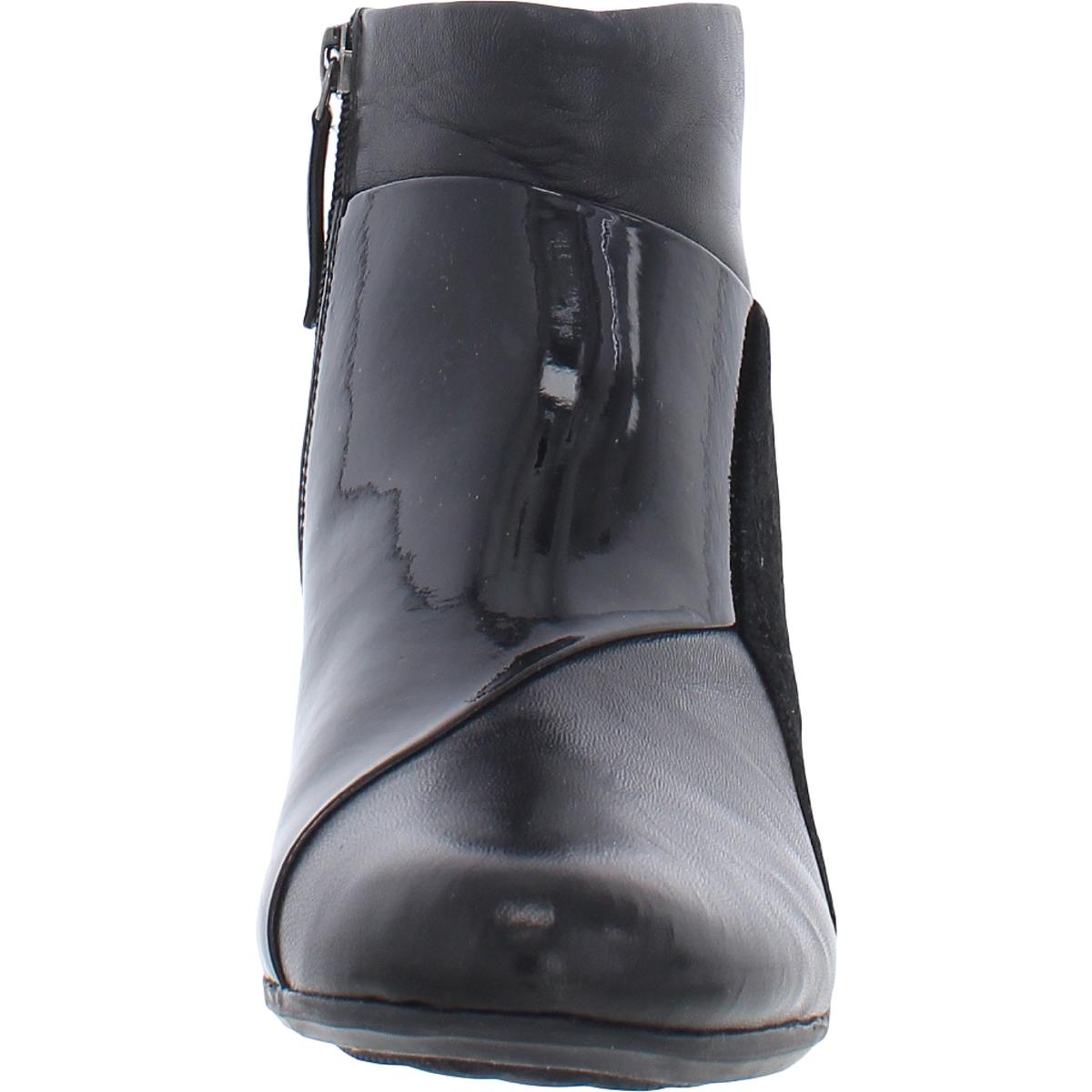 Trotters Womens Maci Leather Patent Zipper Ankle Boots Shoes BHFO 2021 - Picture 7 of 11