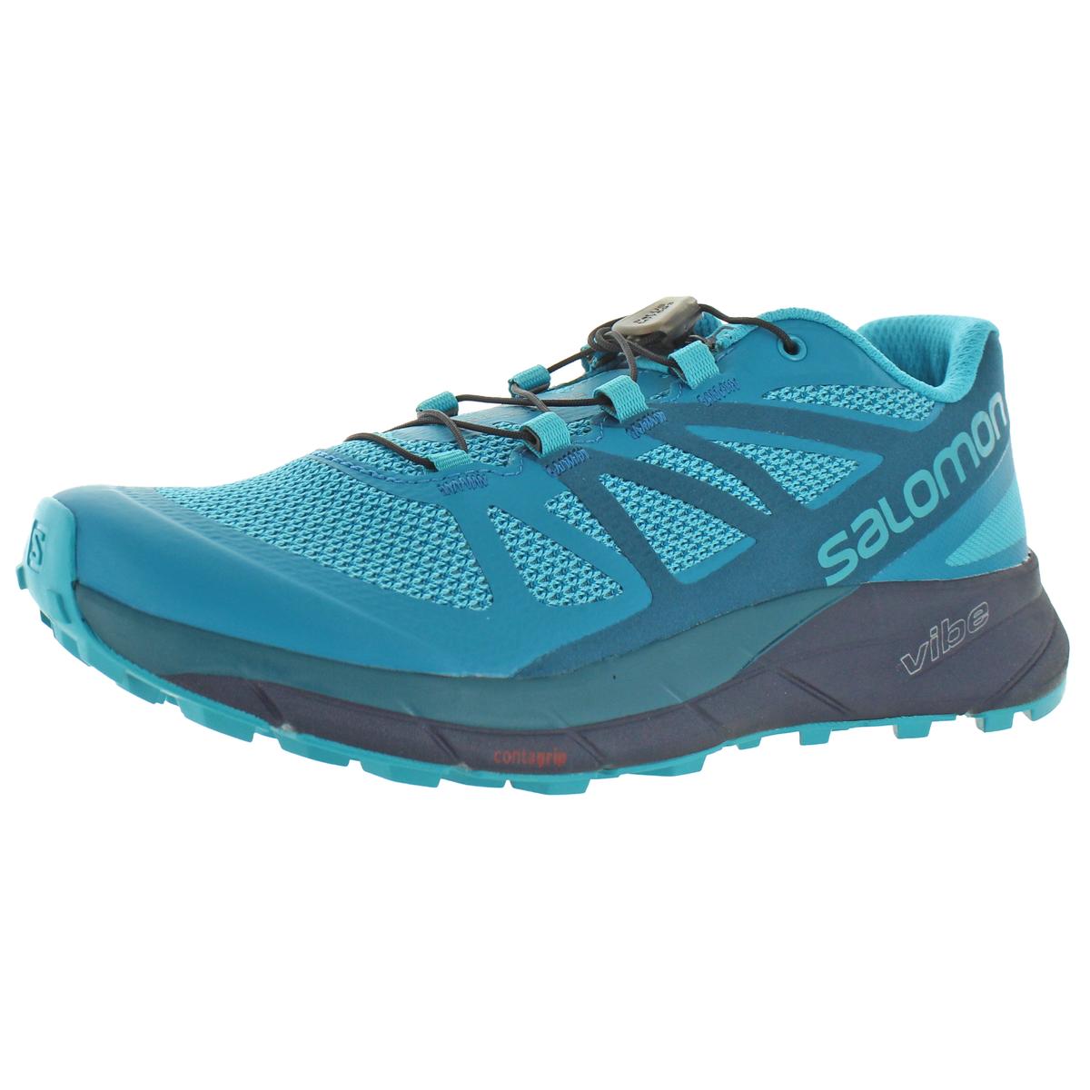 Salomon Womens Sense Ride Blue Trail Running Shoes 10.5 Medium (B,M ...