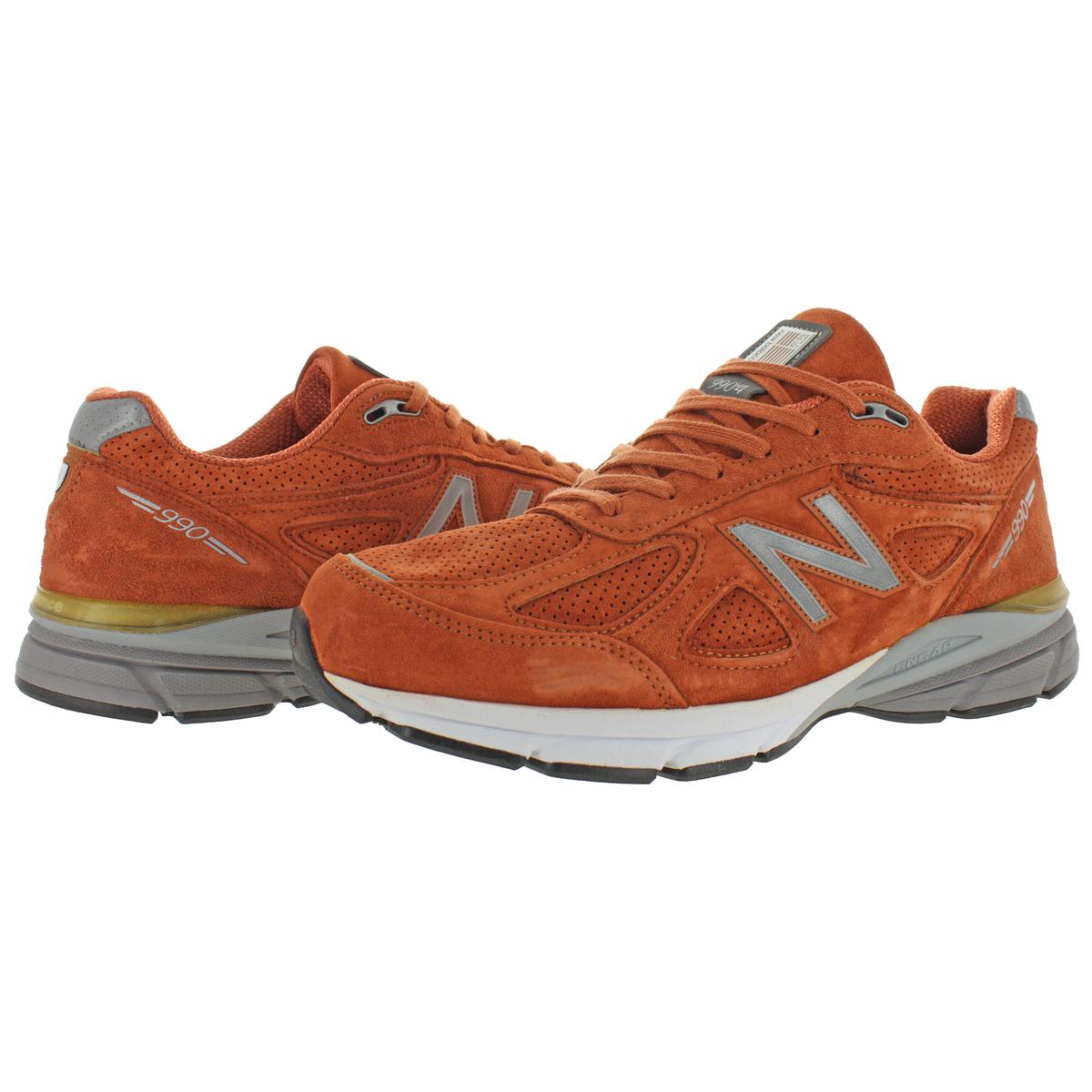 New Balance Mens 990 v4 Orange Running Shoes Sneakers 12 Medium (D ...