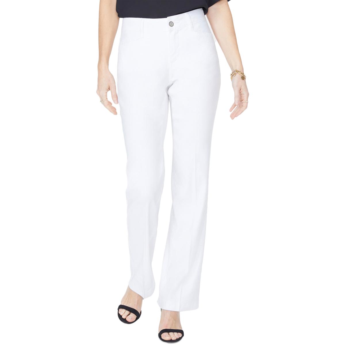 womens white linen trousers