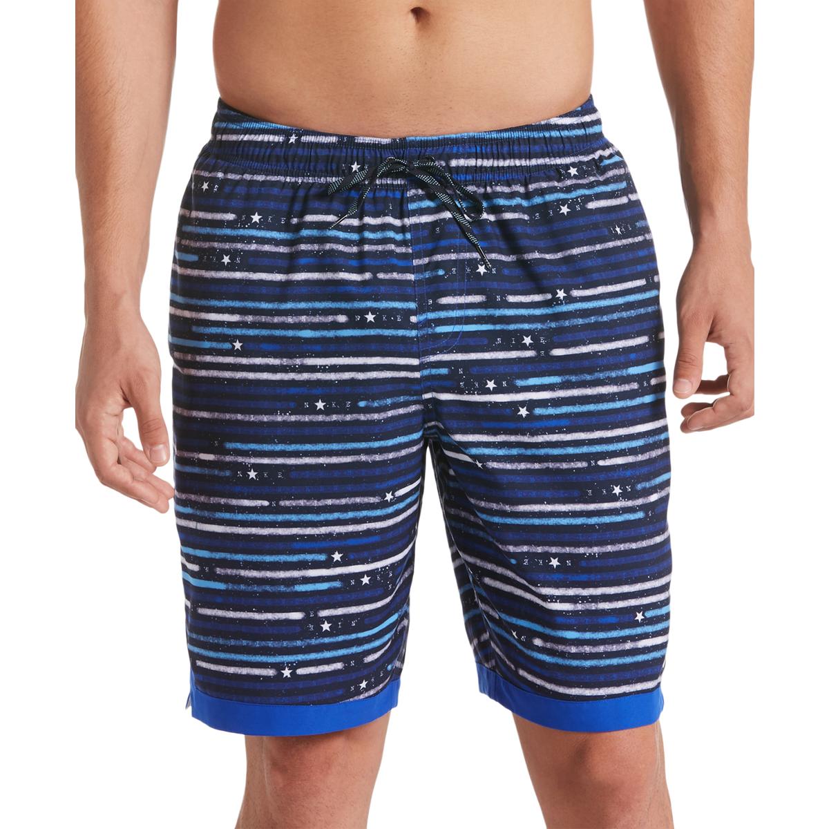 Nike Mens Blue Patriotic Active Beachwear Board Shorts Athletic XXL ...