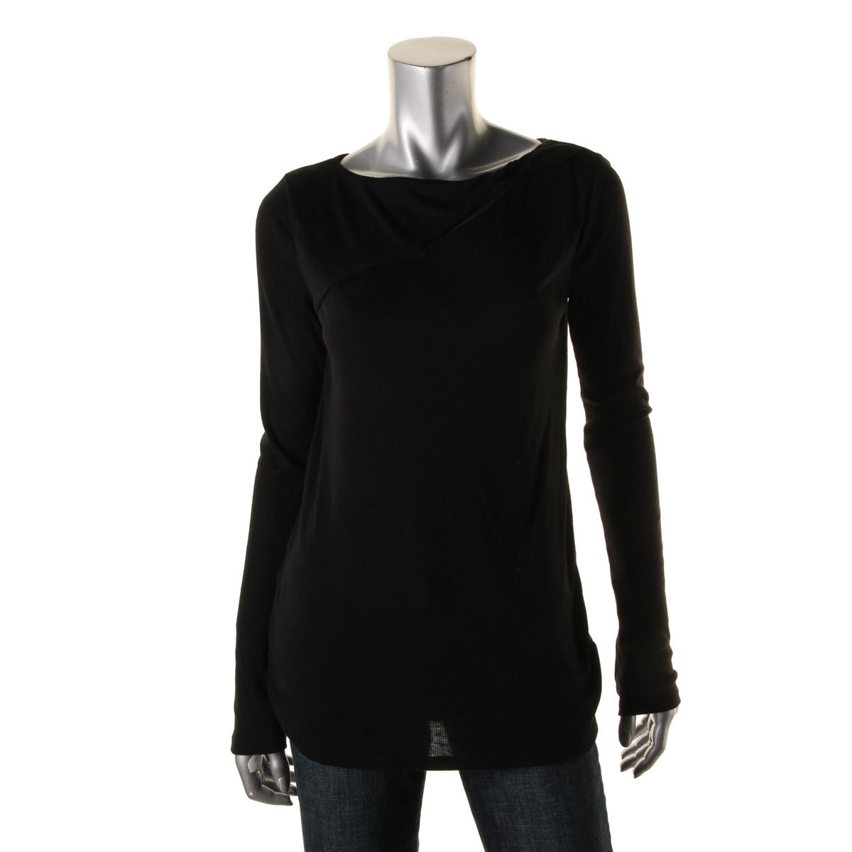 DKNY Jeans 0178 Womens Ribbed Knit Cut-Out Long Sleeves Pullover Top ...