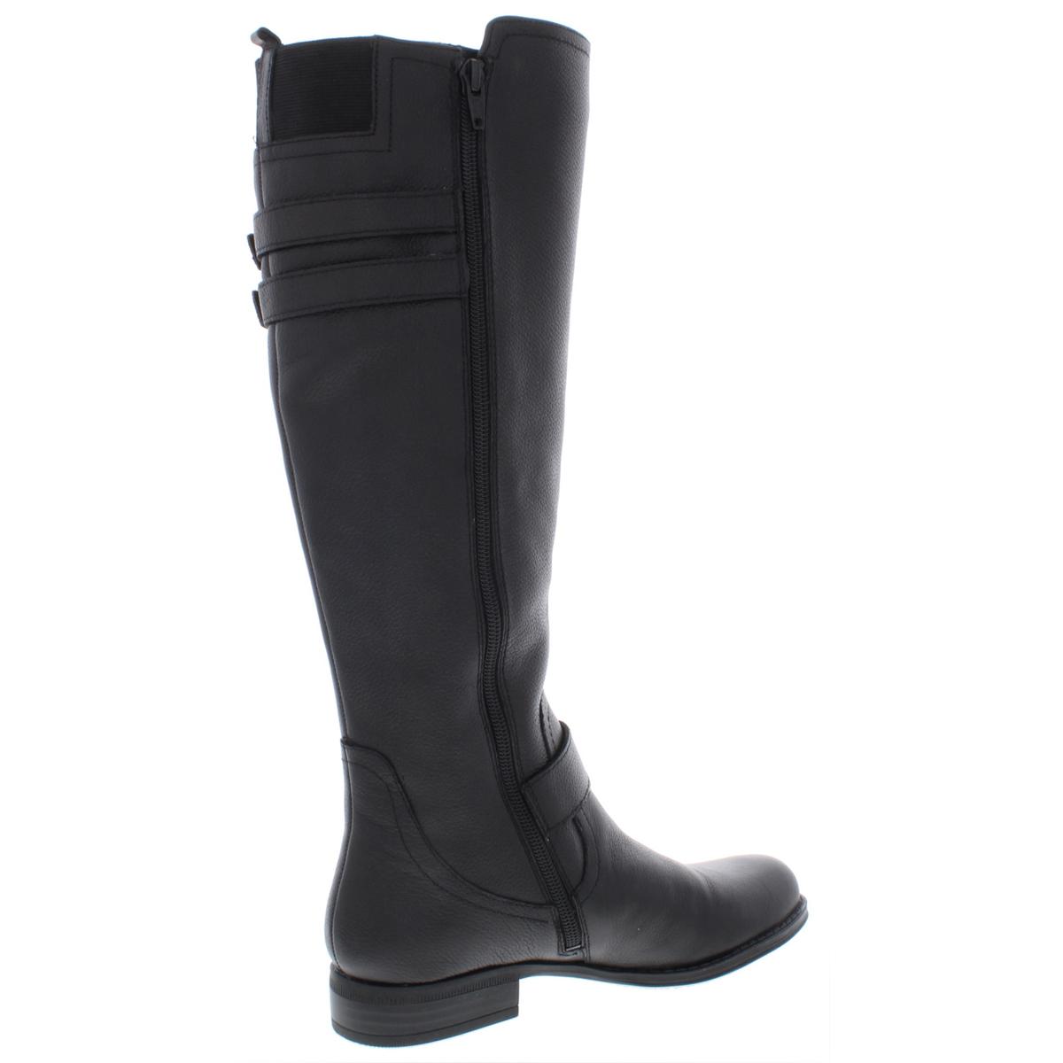 Naturalizer Womens Jessie Black Tall Riding Boots Shoes 6 Medium (B,M ...