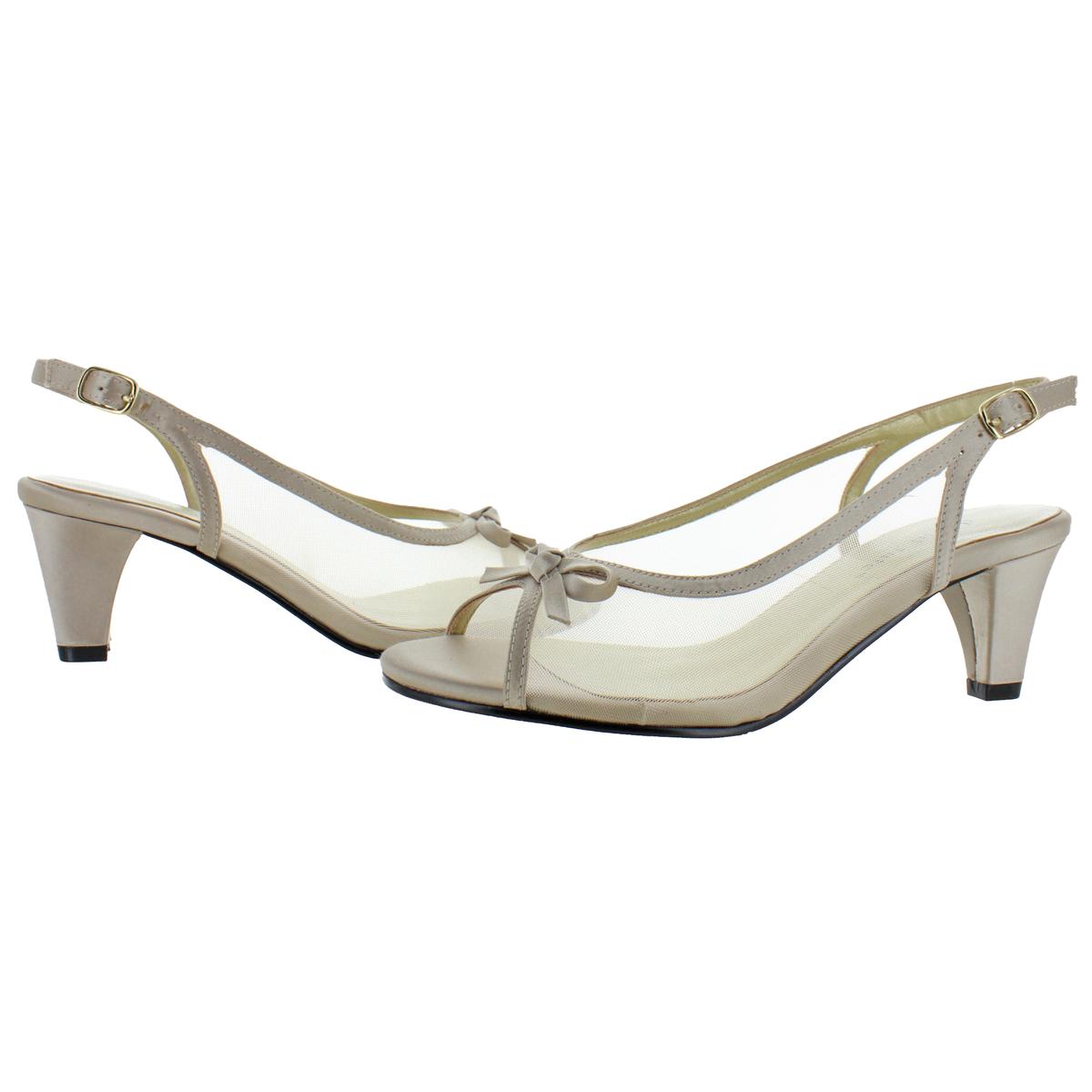 David Tate Women�s Prom Mesh Satin Heeled Evening