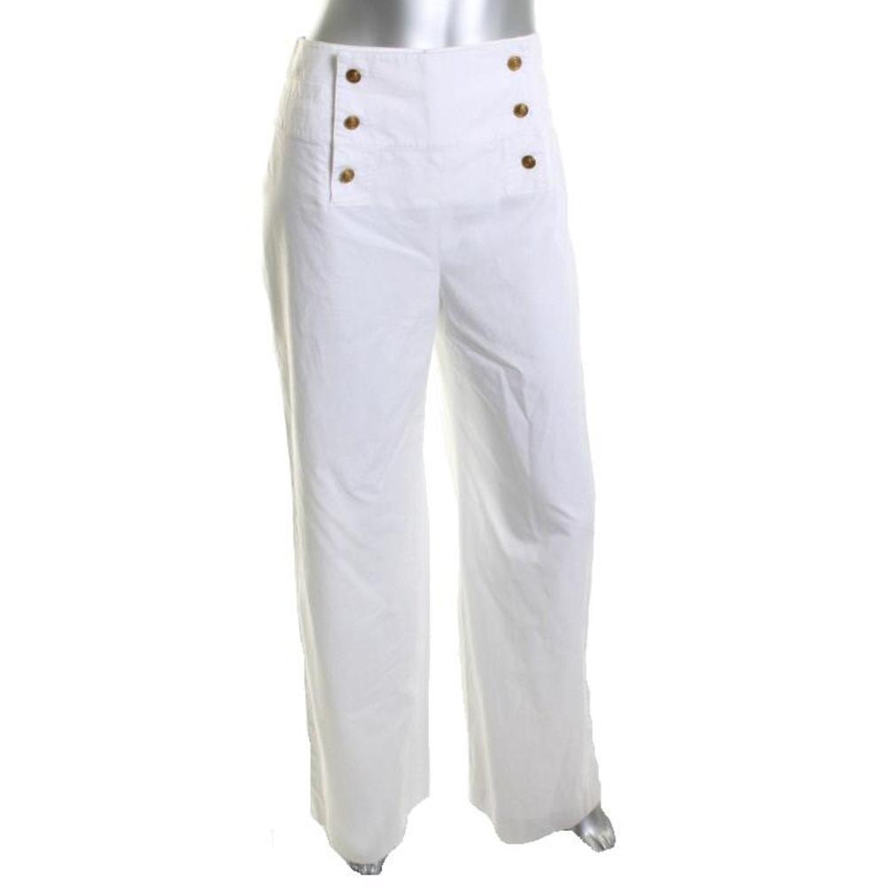 Ralph Lauren Nicklaus White Cotton Button Sailor Pants 10 BHFO | eBay