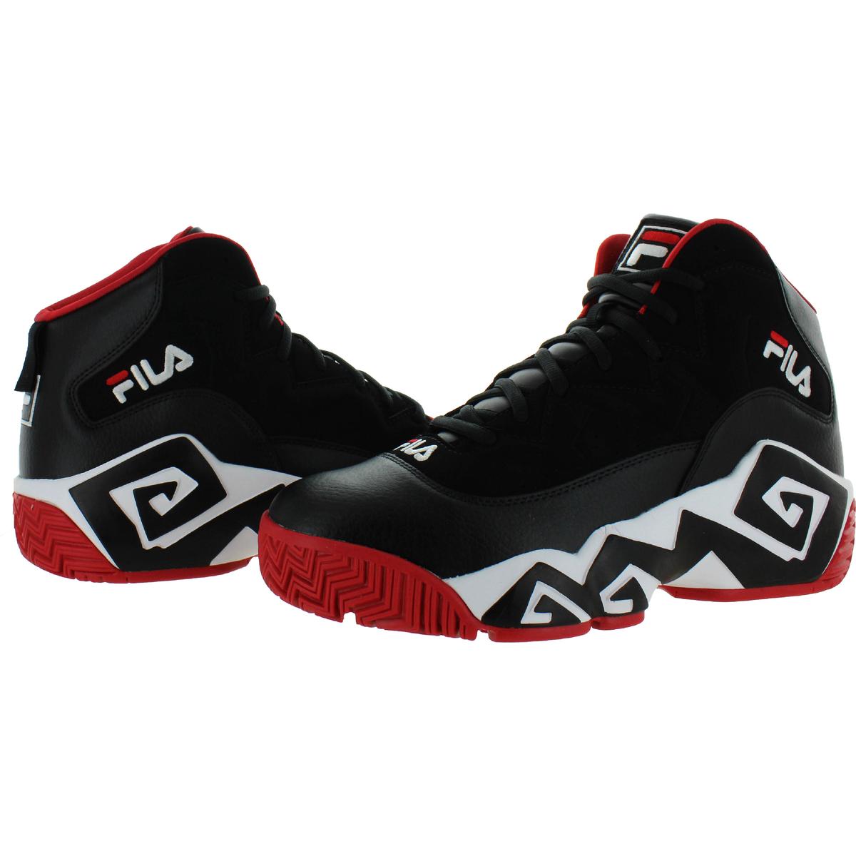 fila black leather shoes