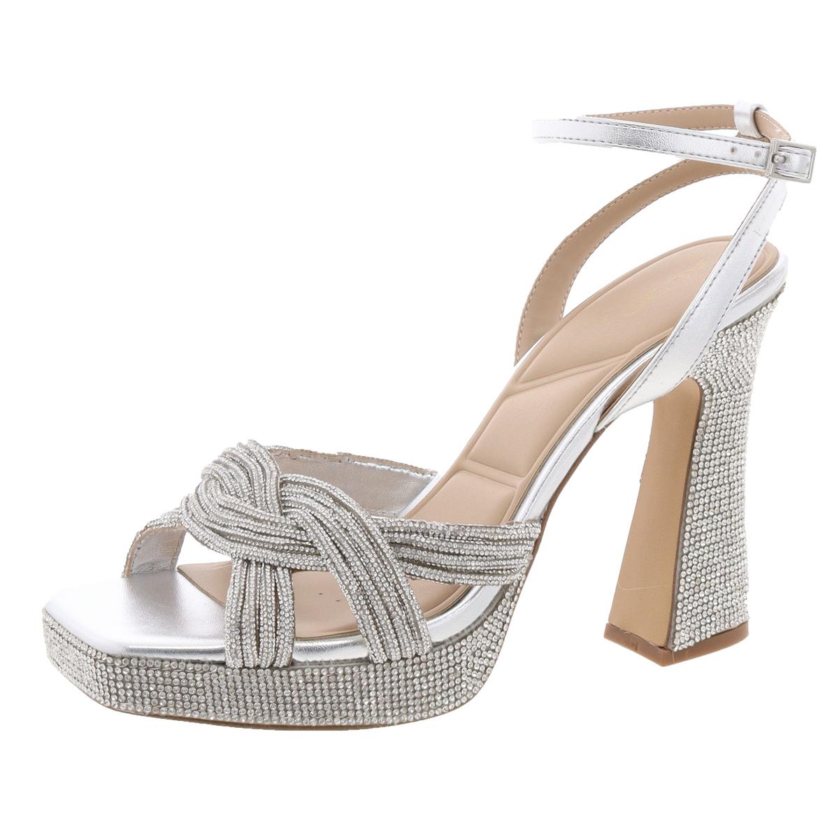 Женский серебристый ремешок на щиколотке со стразами Aldo Womens 8.5 Medium (B,M) BHFO 8657
