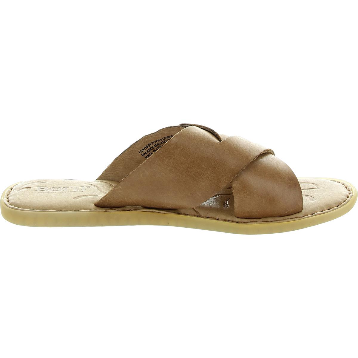 Born Womens Marina Buckle Leather Flatform Sandals BHFO 7310 - Picture 8 of 12