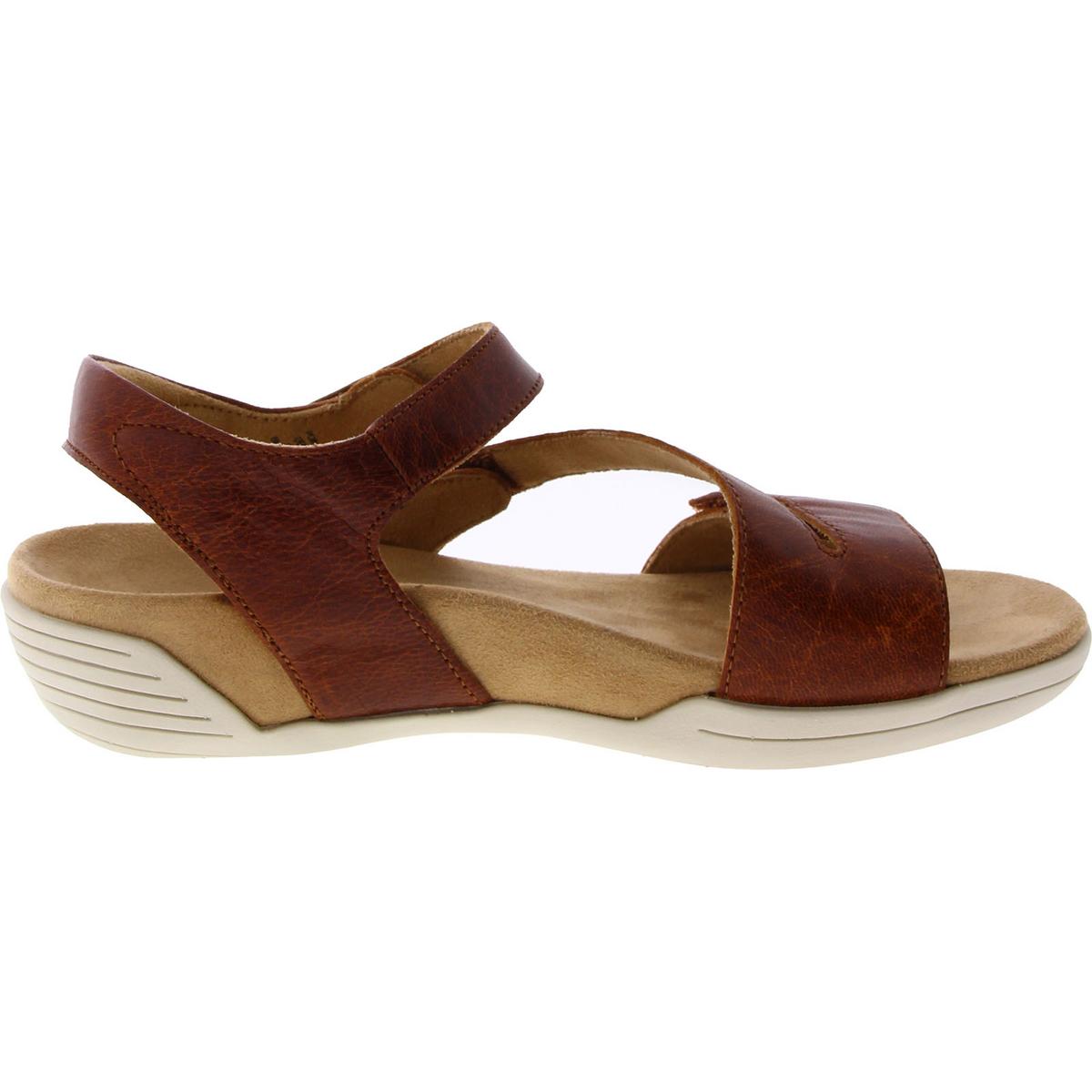 Hälsa Womens Denia Leather Comfort Open Toe Wedge Sandals Shoes BHFO 6687 - Picture 8 of 12