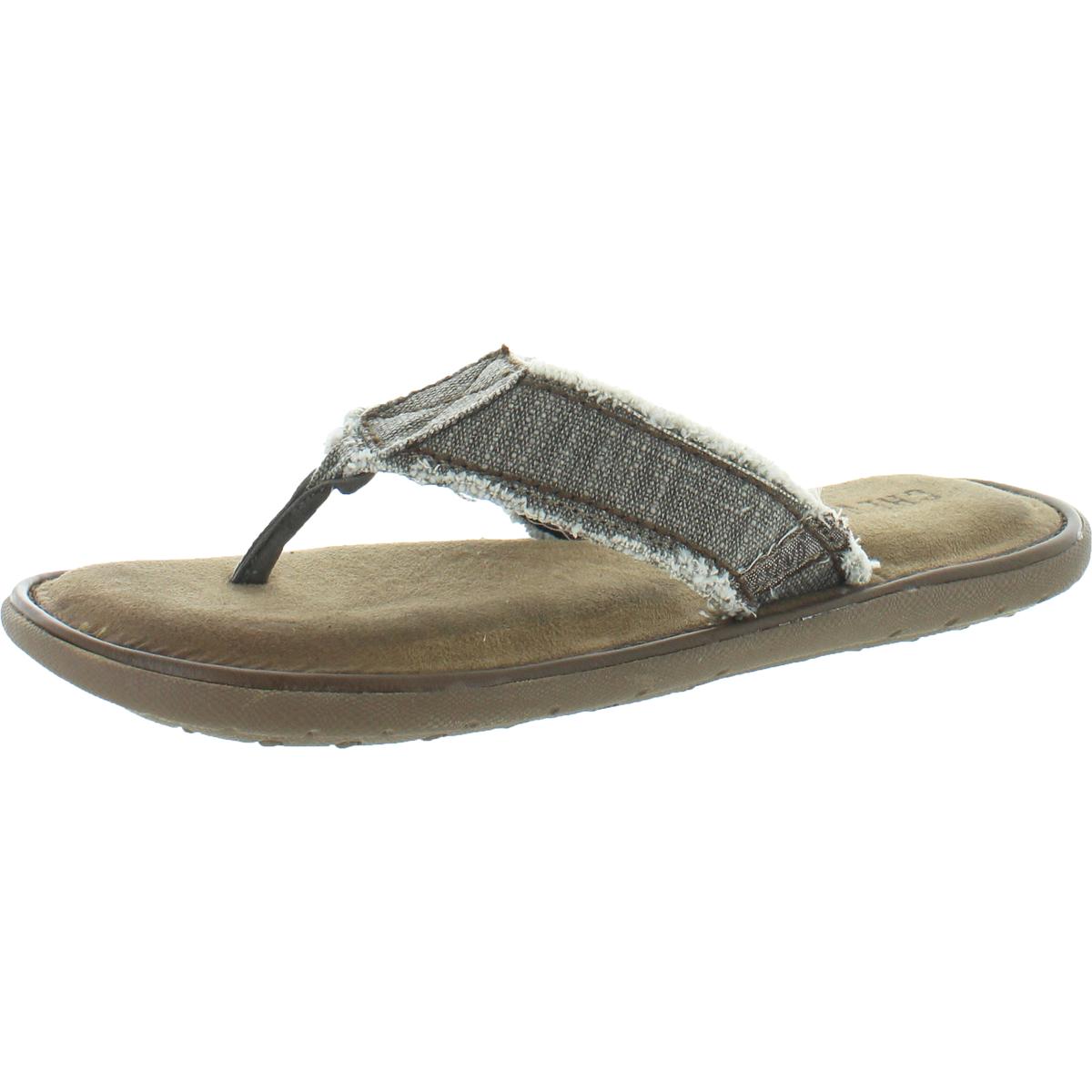 Crevo Bray Frayed Hemp Memory Foam Slide Flip Flops for Men eBay