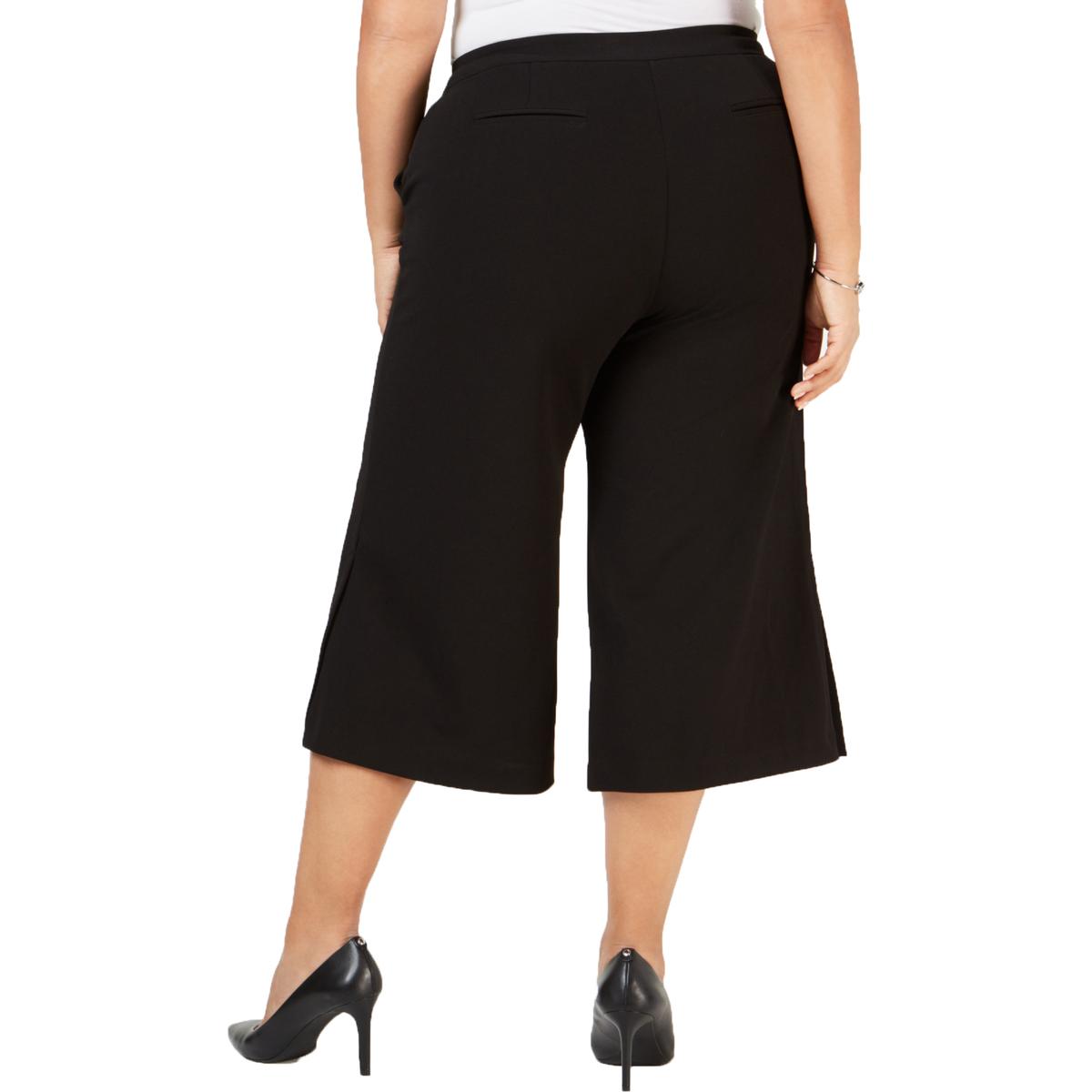 MICHAEL Michael Kors Womens Black Cropped Pants Trousers Plus 0X BHFO ...