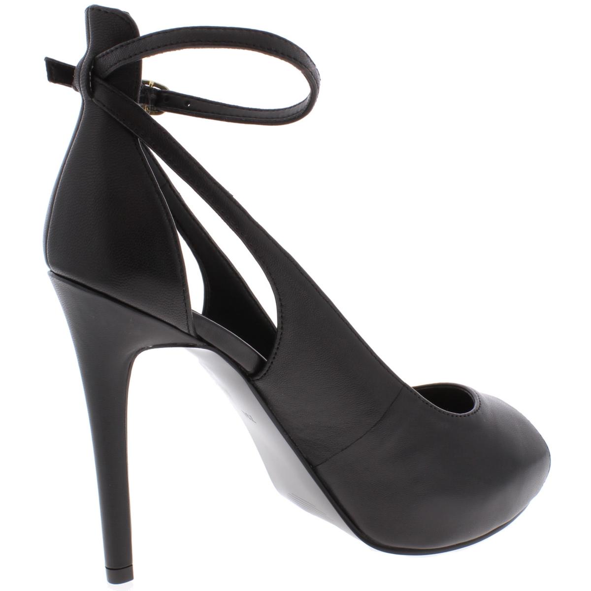 Black mid high heels