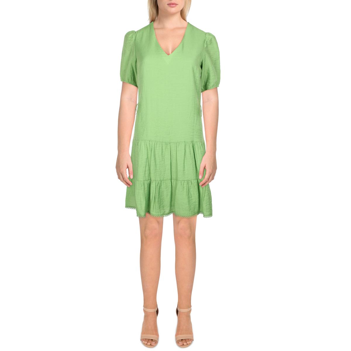 INC Womens Tiered V-Neck A-Line Mini Dress BHFO 9886