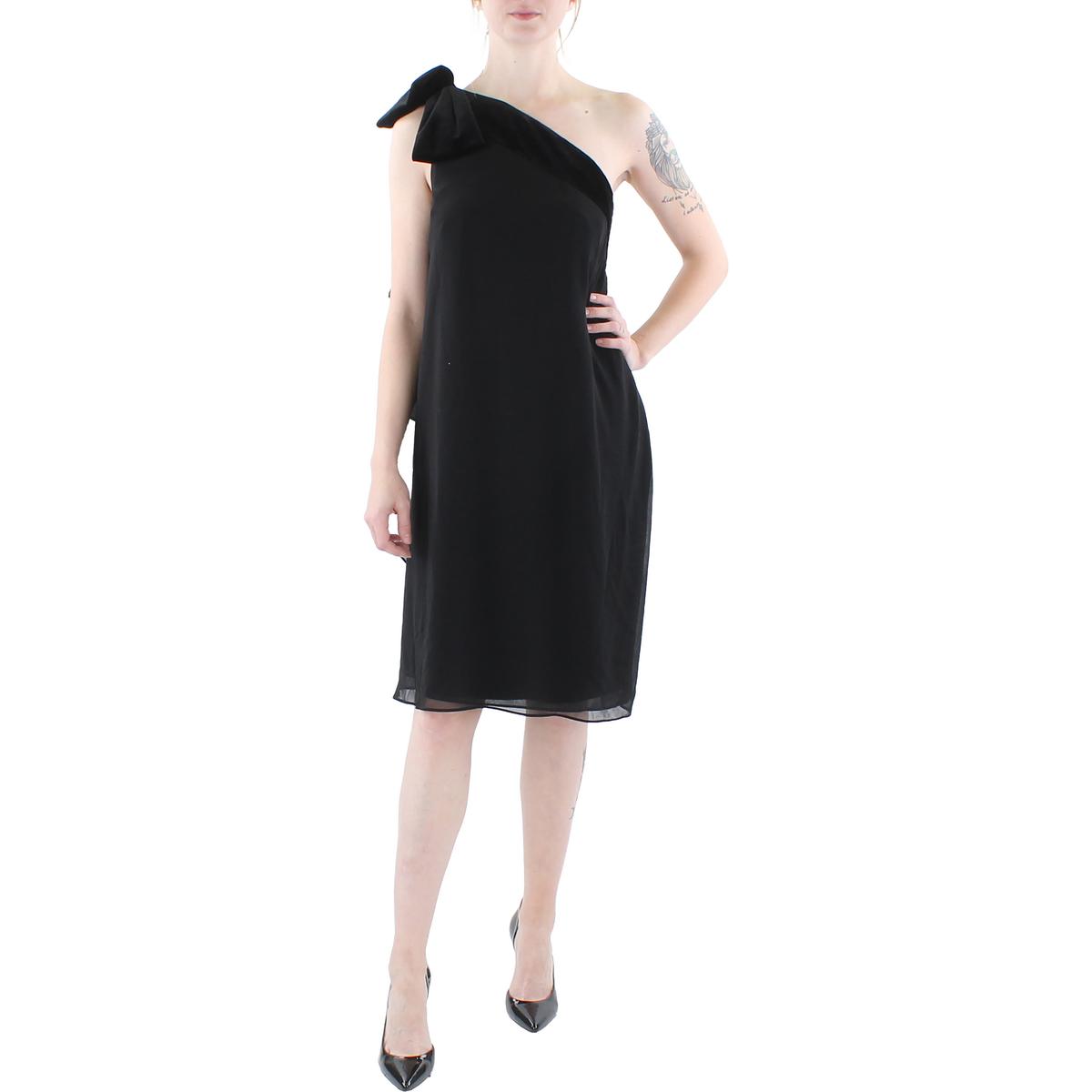 Lauren Ralph Lauren Womens Black Velvet Cocktail and Party Dress 4 BHFO 7348