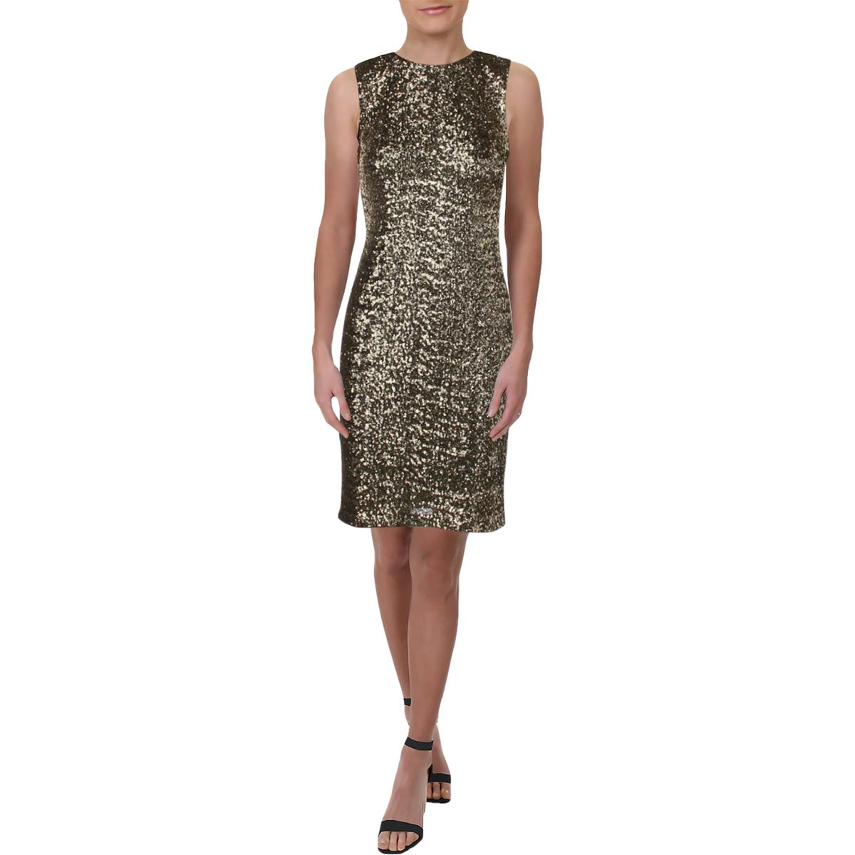 calvin klein gold gown