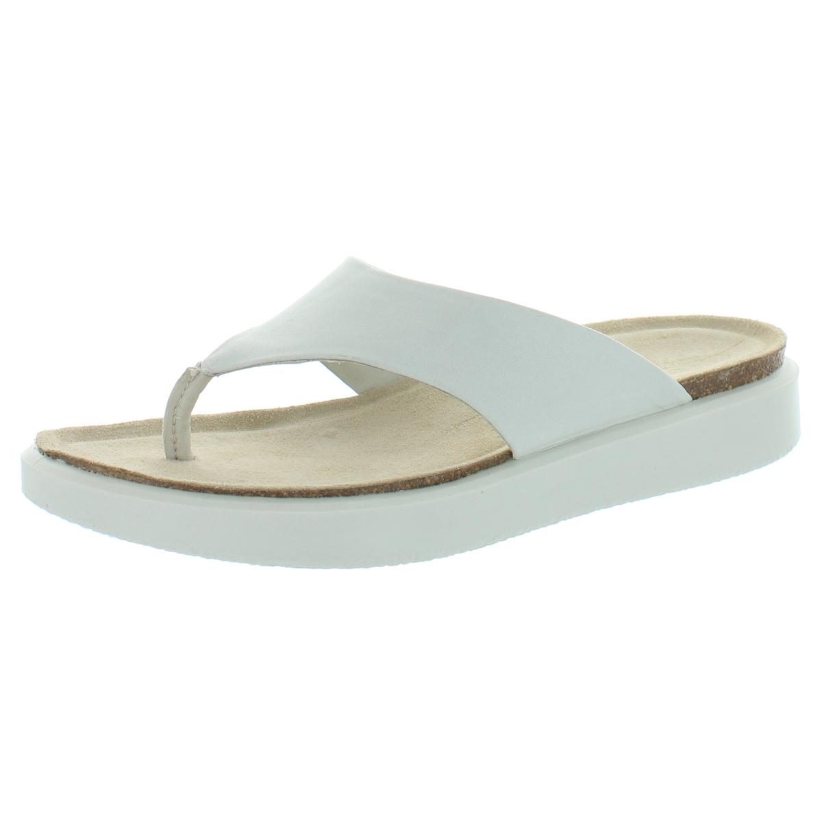 ECCO Womens Corksphere White Thong Sandals Shoes 6 Medium (B,M) BHFO 7450 | eBay