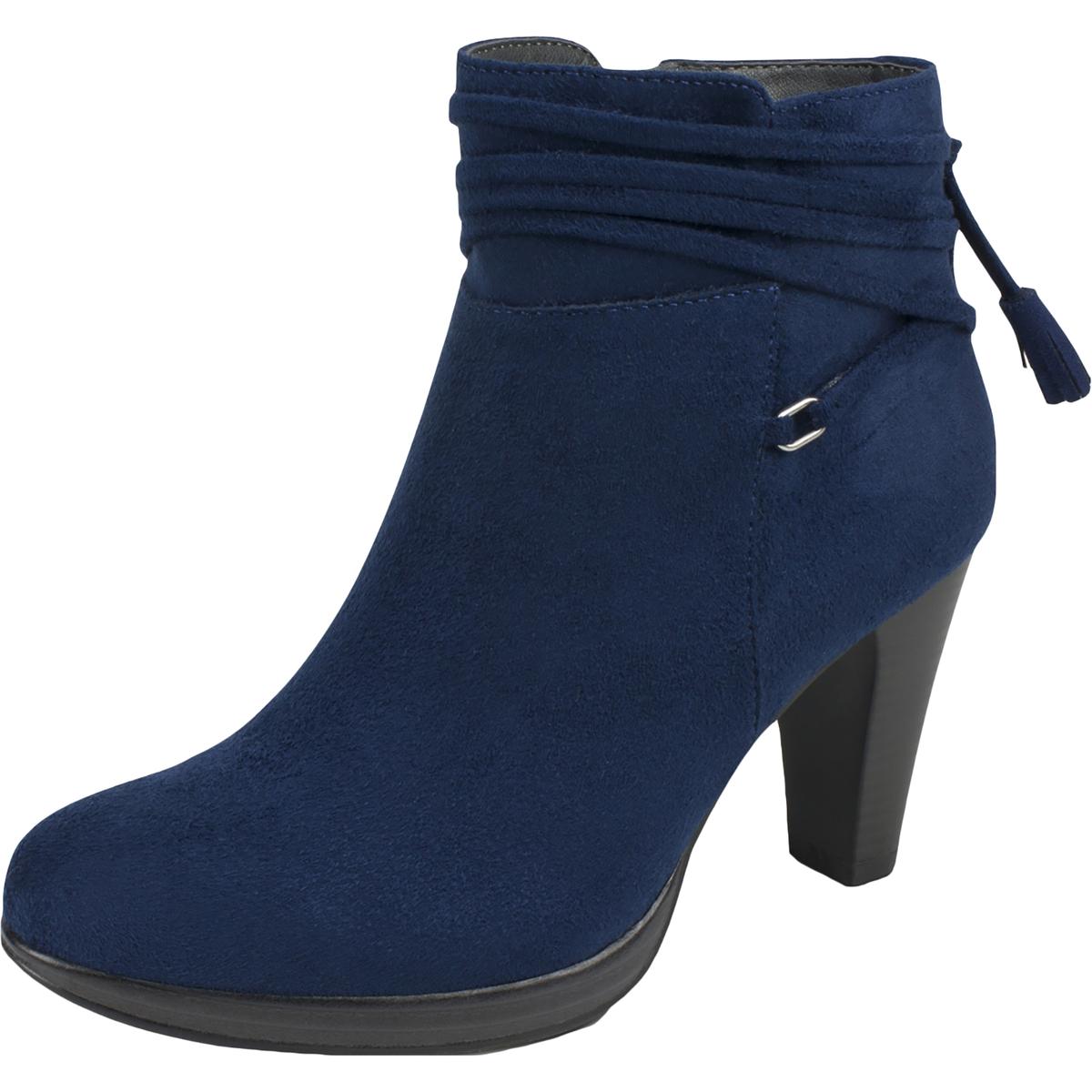 Rialto Womens Pennicott Blue Tassel Ankle Boots Shoes 9.5 Medium (B,M ...