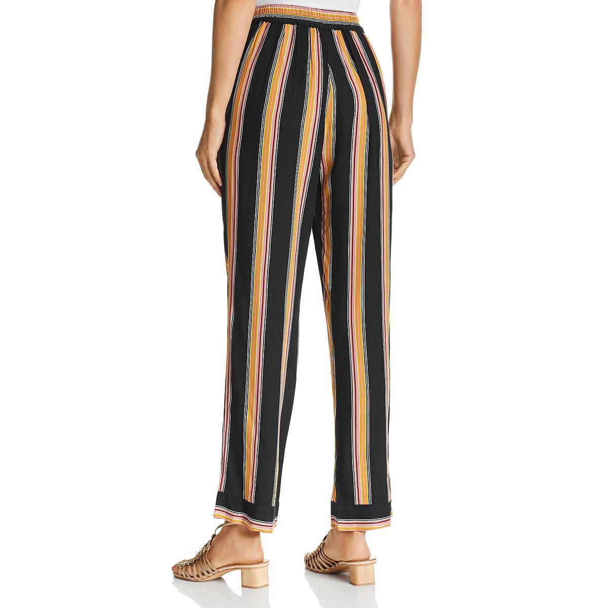 Band of Gypsies Womens Lauren Striped Tapered Pull On High-Waist Pants ...