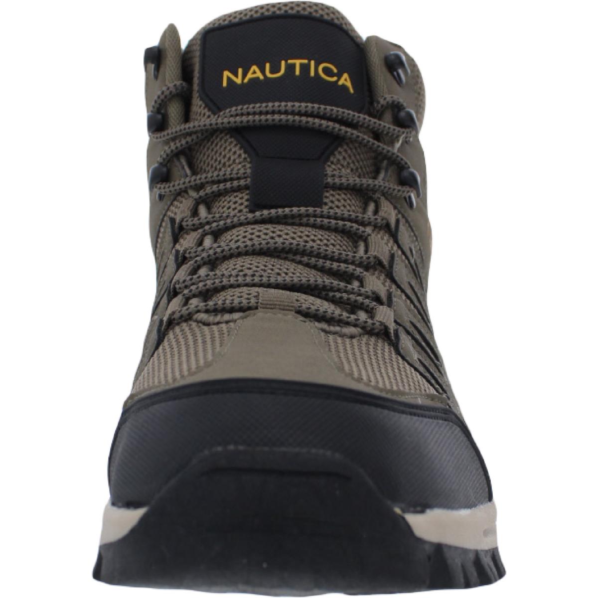thumbnail 6  - Nautica Corbin Men&#039;s Faux Leather Mixed Media Mid Hiking Boots