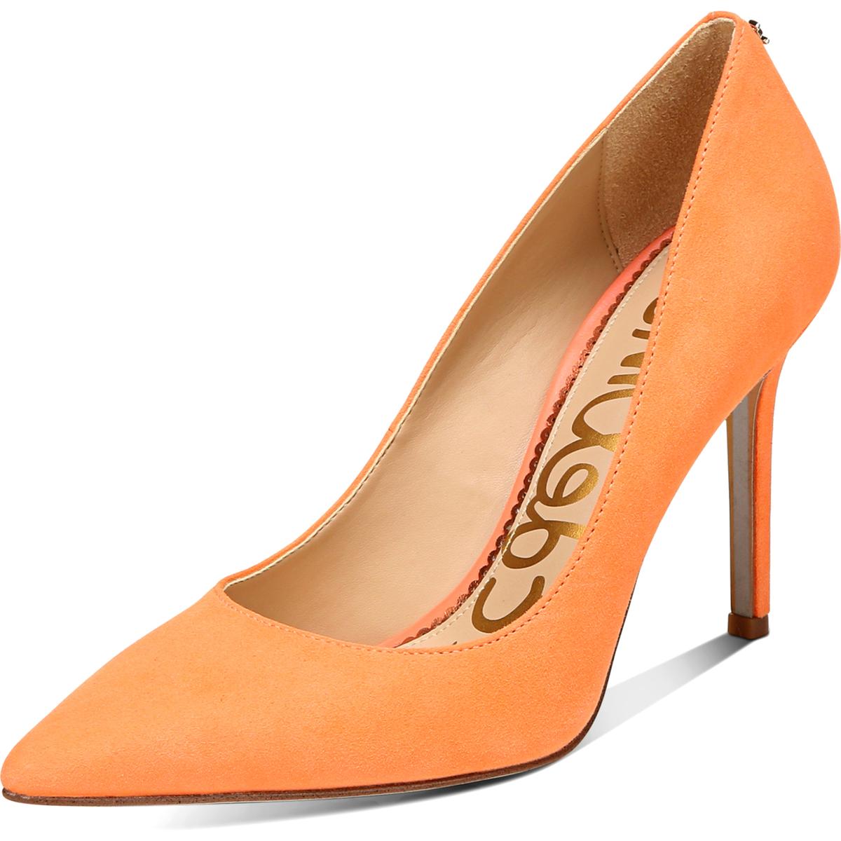 Sam Edelman Womens Hazel Orange Suede Pumps Shoes 6.5 Medium (B,M) BHFO ...