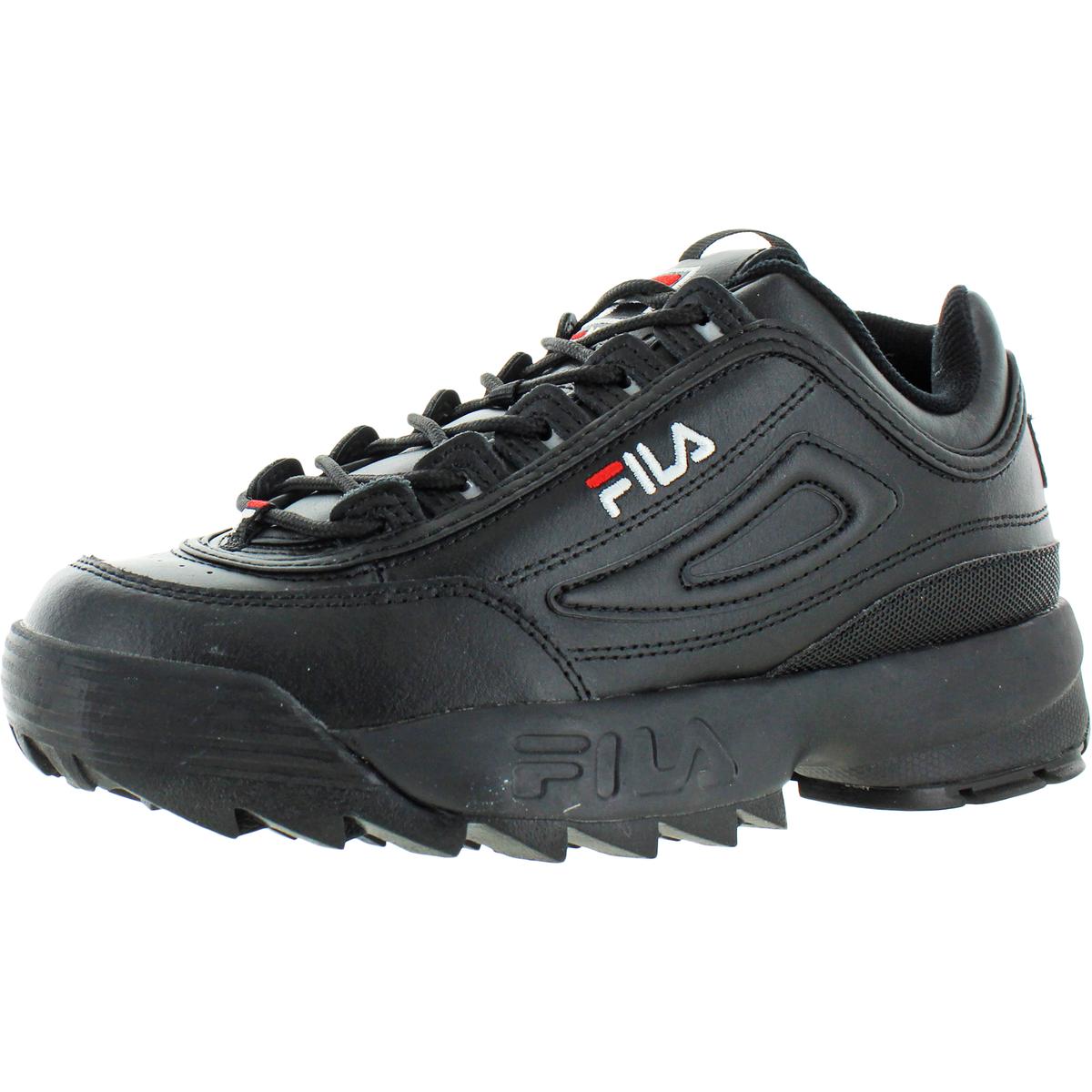 Fila Mens Disruptor II Premium Black Walking Shoes 9.5 Medium (D) BHFO ...
